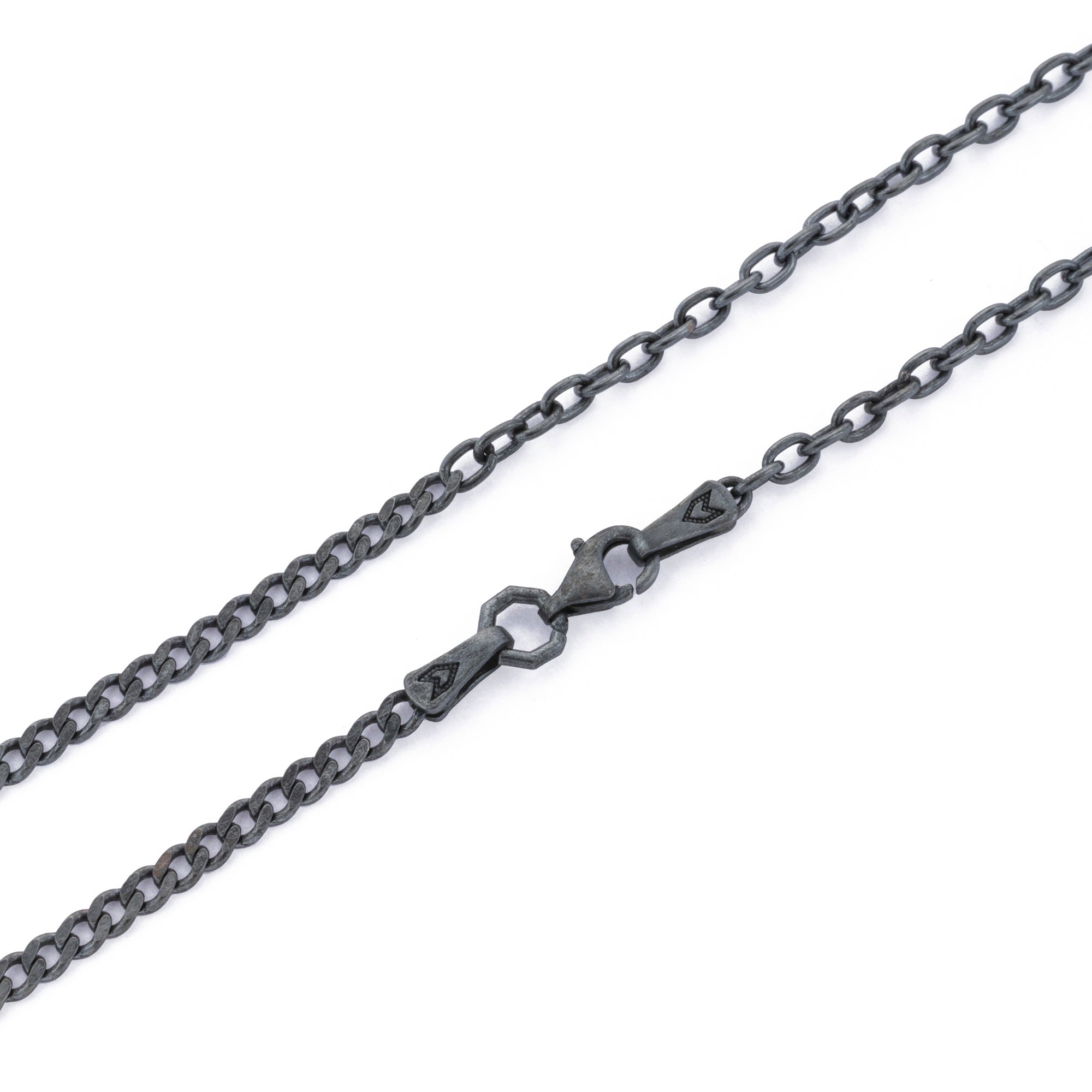 Cable Curb Necklace in Oxide