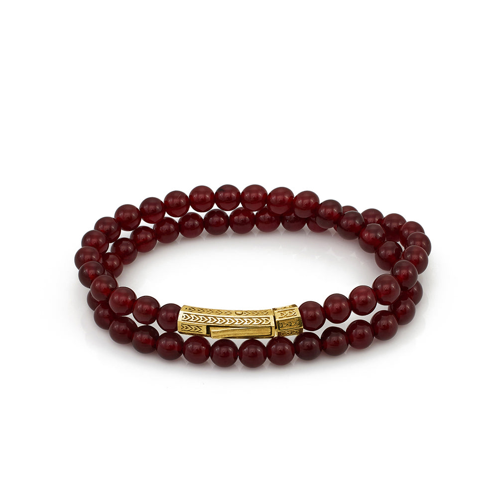 Double Agate Bracelet in Gold