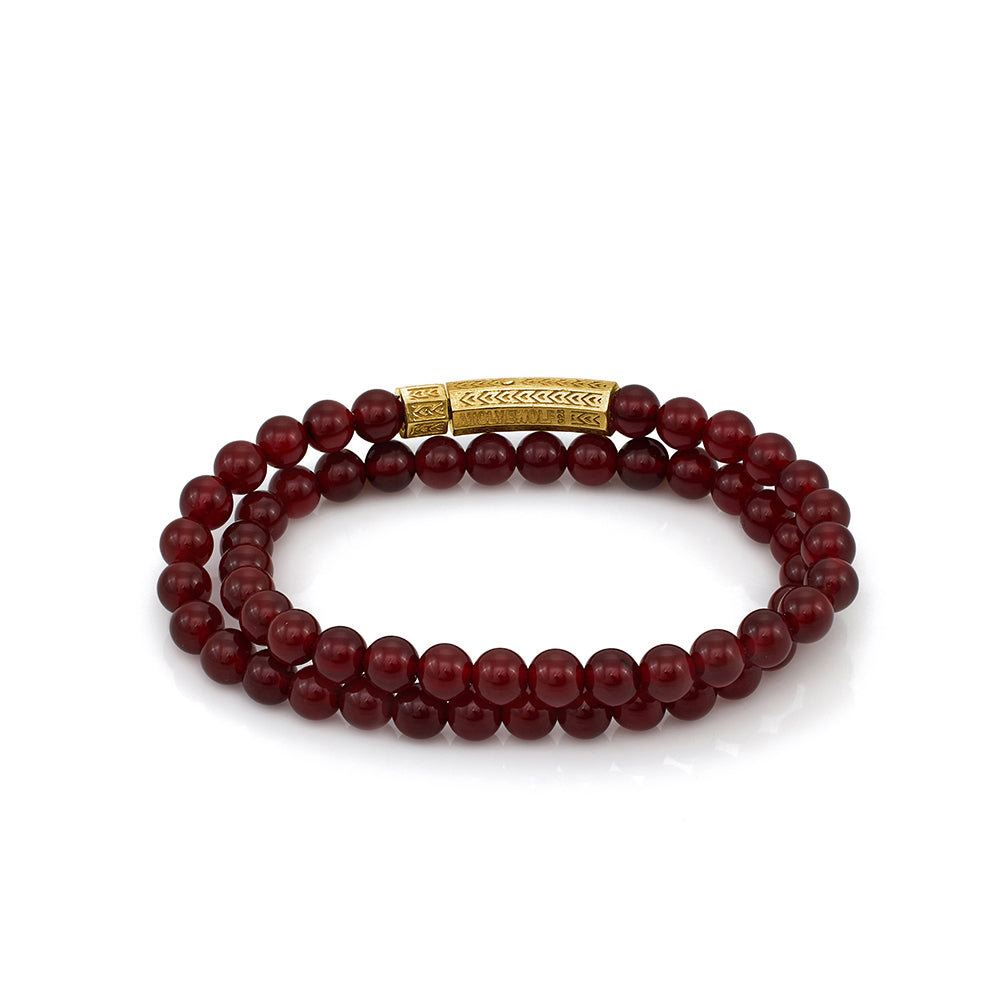 Double Agate Bracelet in Gold
