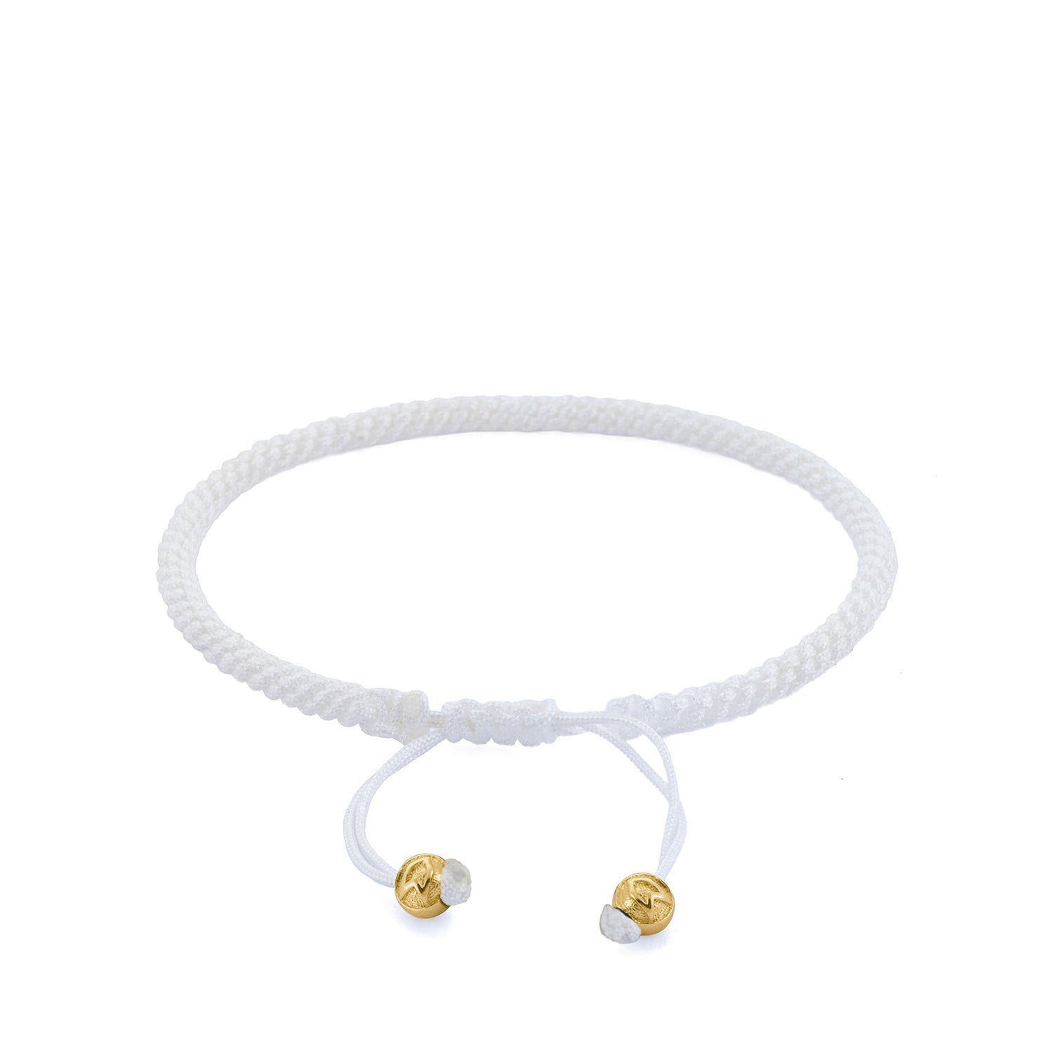 White Knot Bracelet in Gold