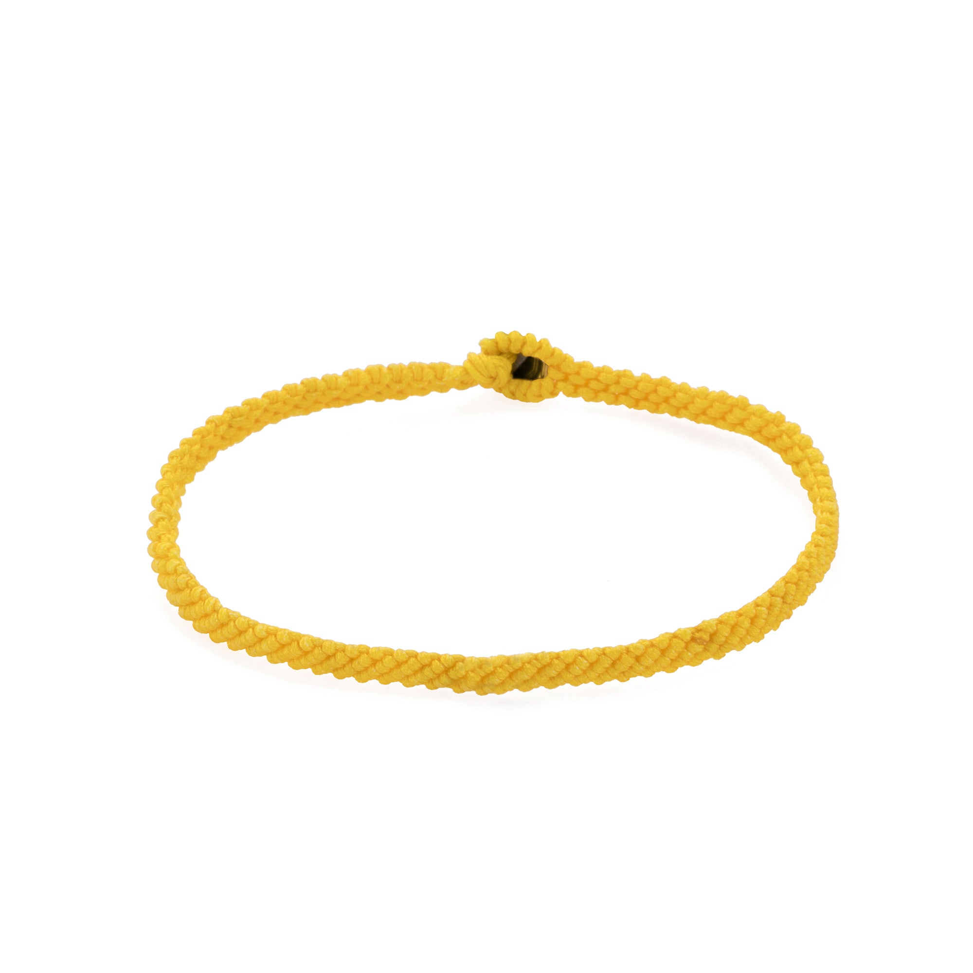 Yellow Macrame Bracelet in Gold