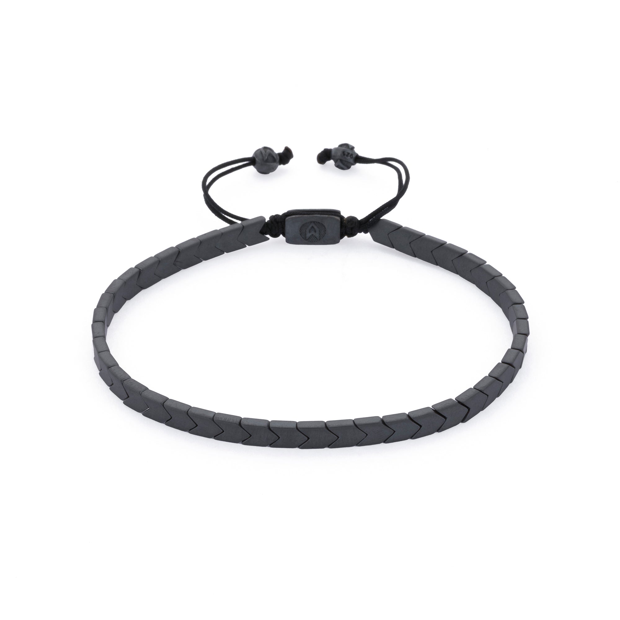 Logo Hematite Bracelet in Oxide