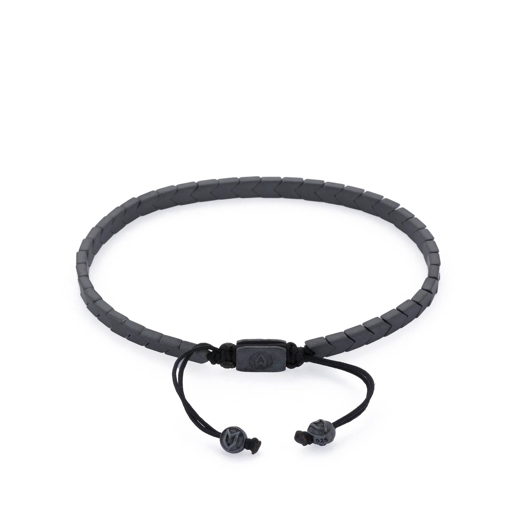 Logo Hematite Bracelet in Oxide