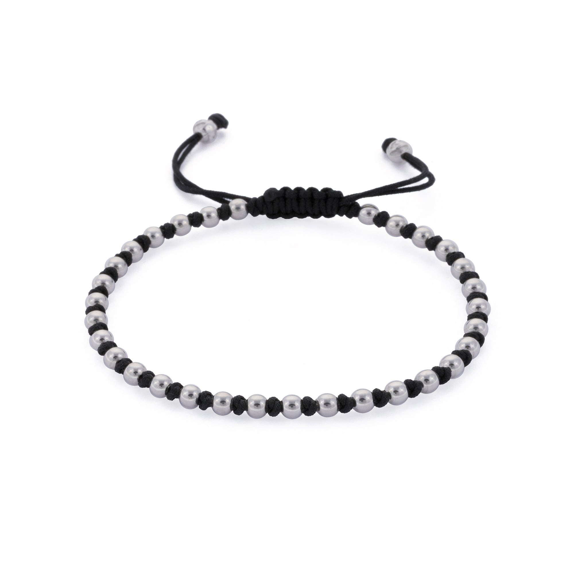 Macrame Balls Bracelet in Silver