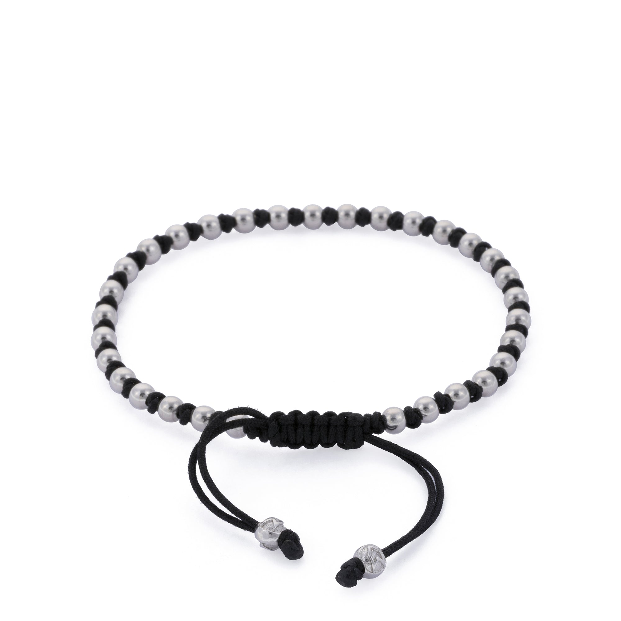 Macrame Balls Bracelet in Silver