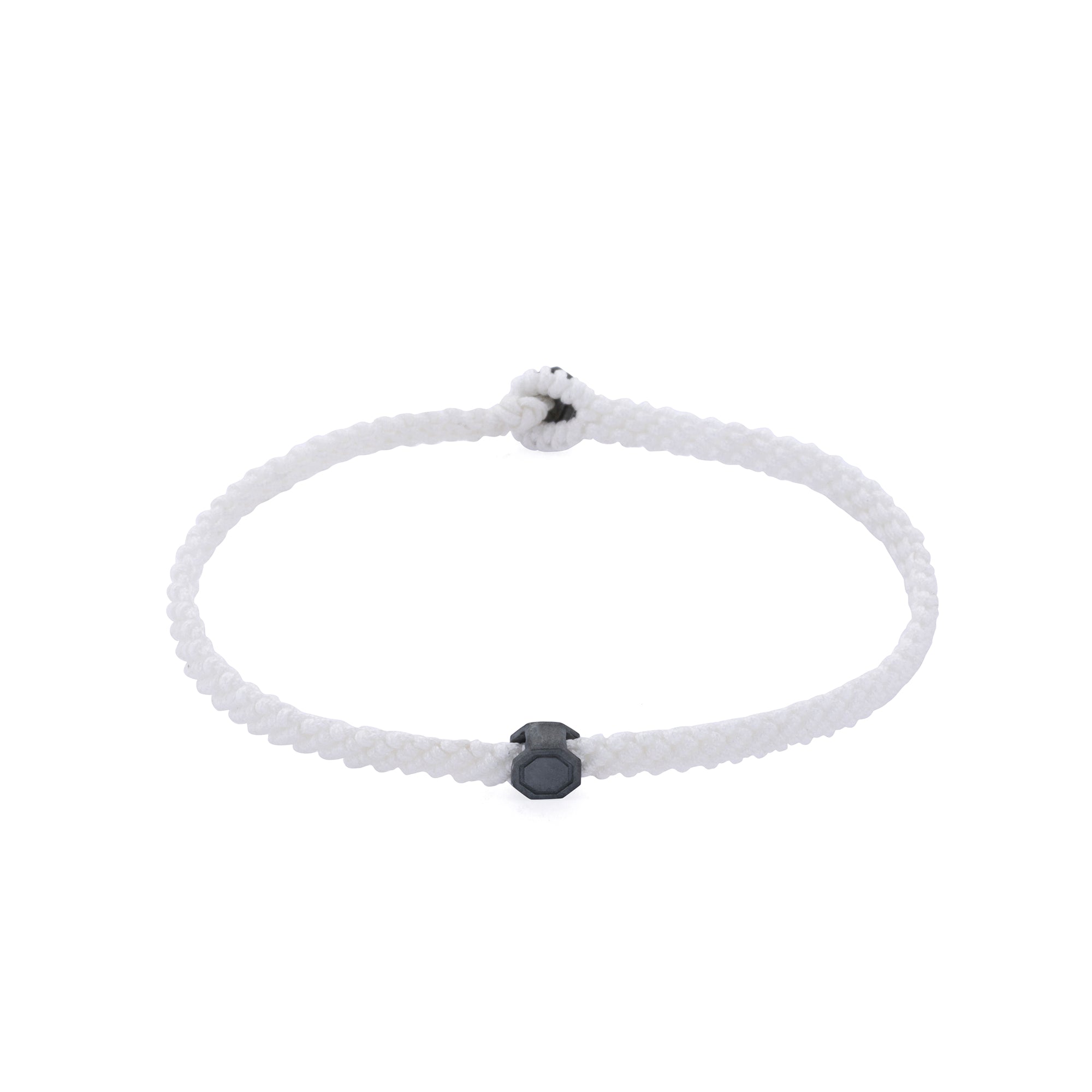 White Macrame Bracelet in Oxide