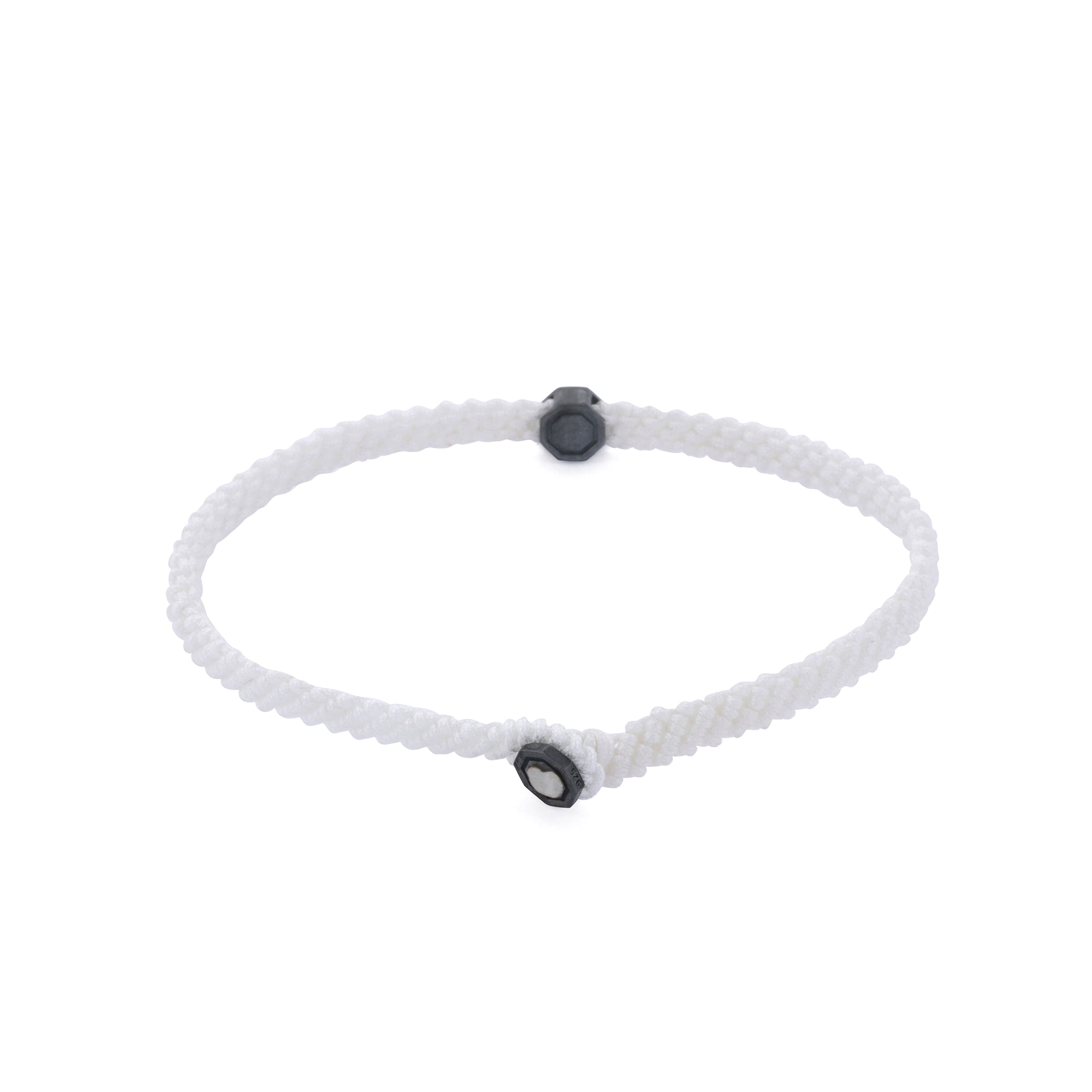 White Macrame Bracelet in Oxide