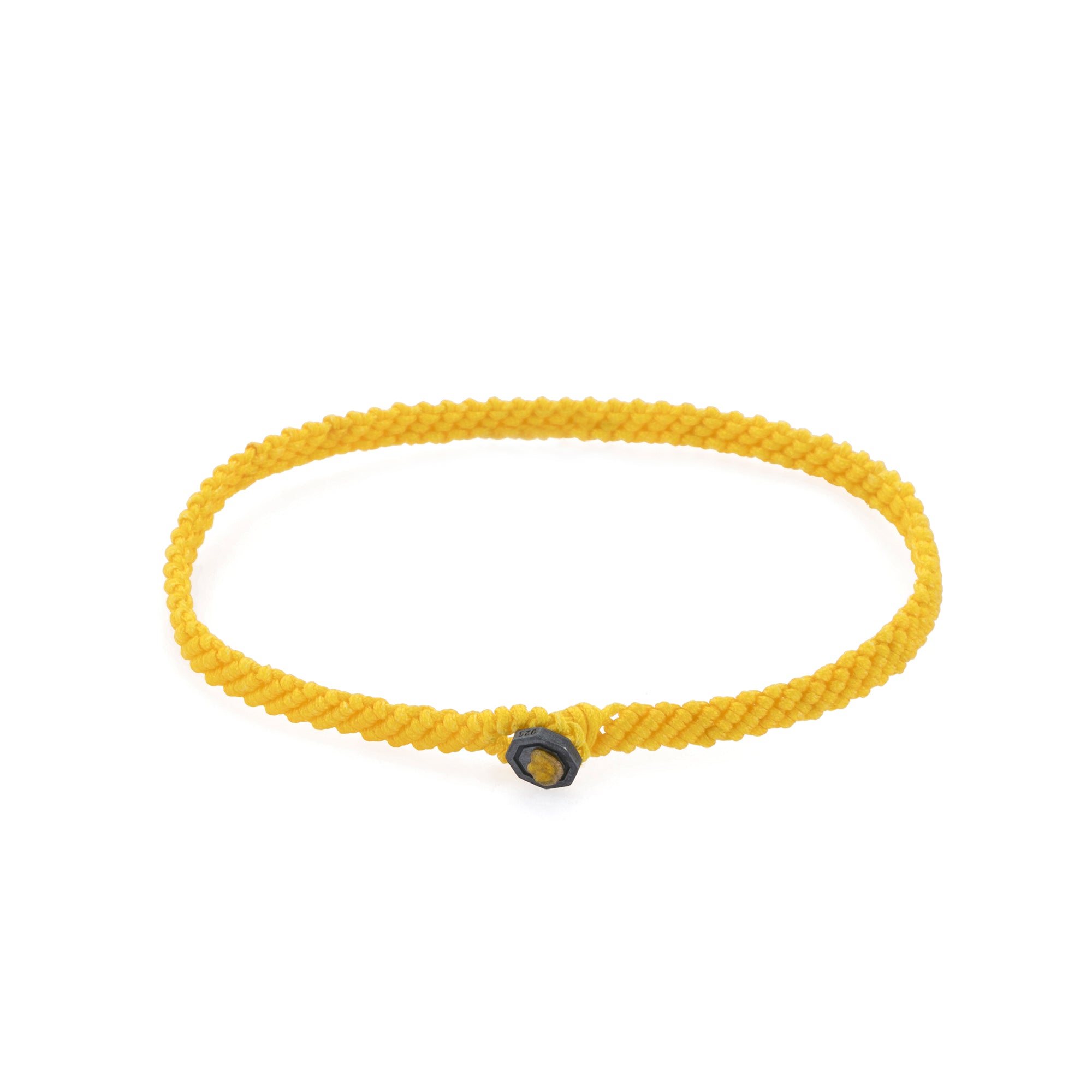 Yellow Macrame Bracelet in Oxide