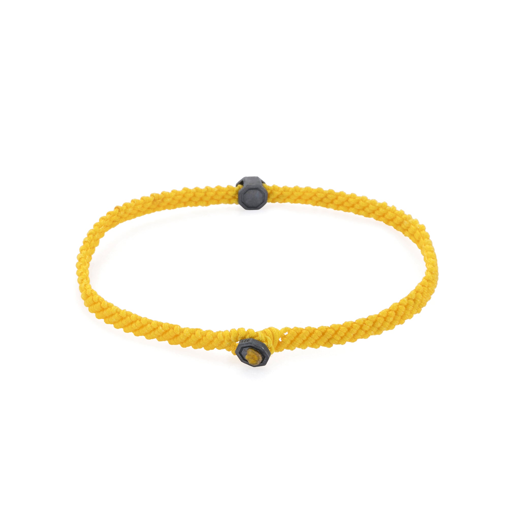 Yellow Macrame Bracelet in Oxide