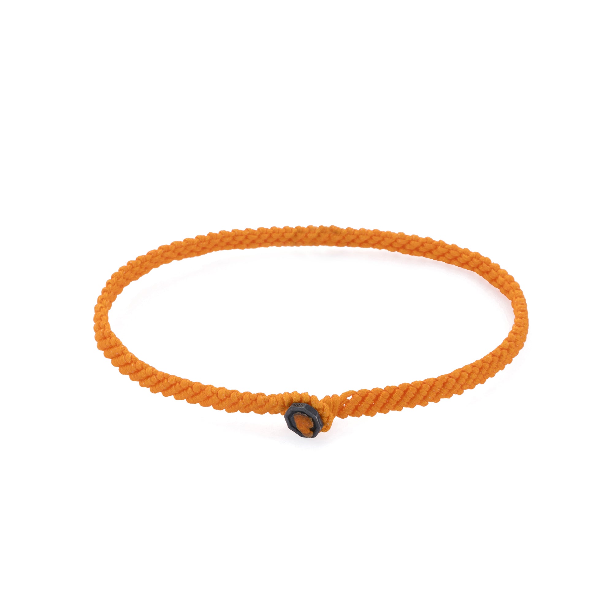 Orange Macrame Bracelet in Oxide