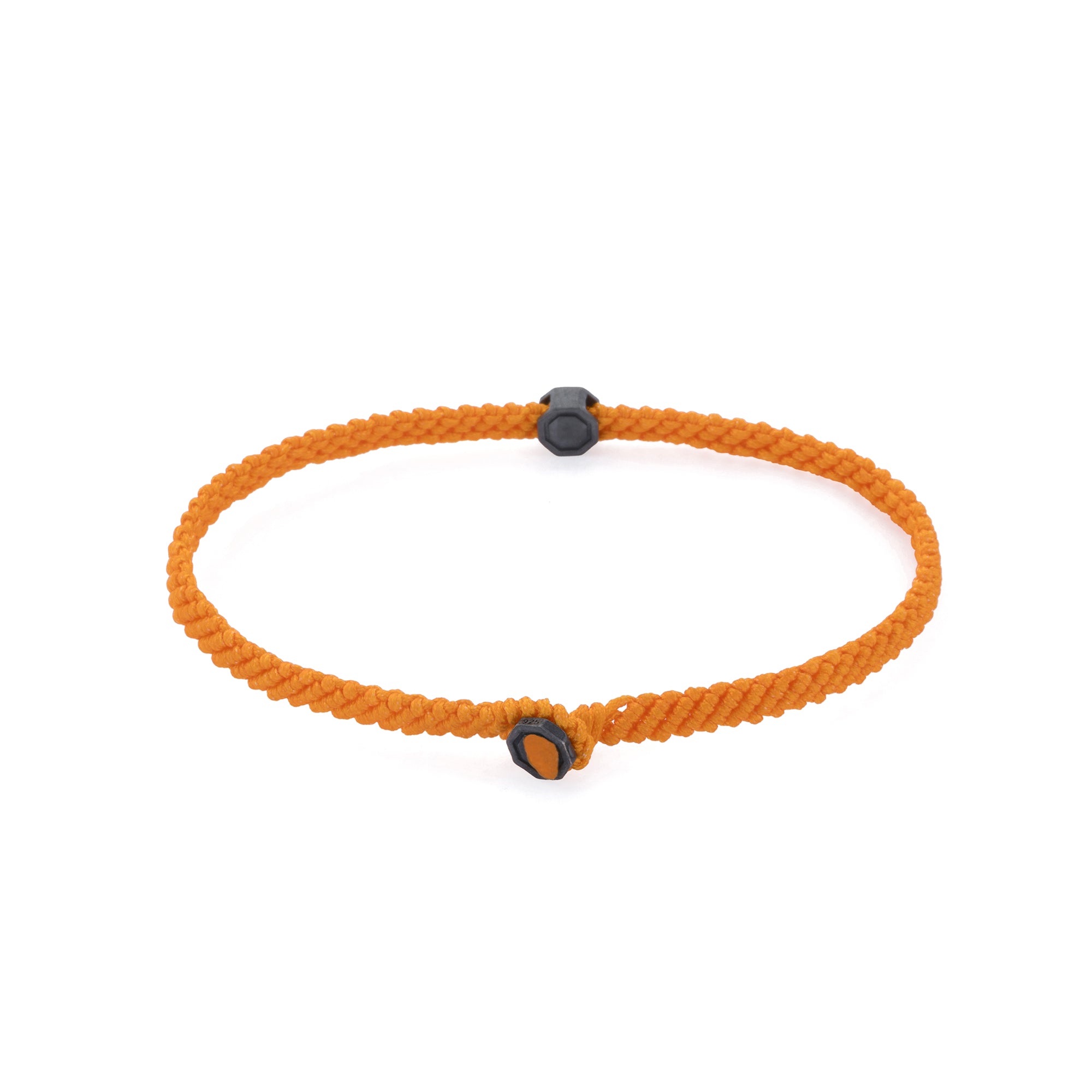 Orange Macrame Bracelet in Oxide