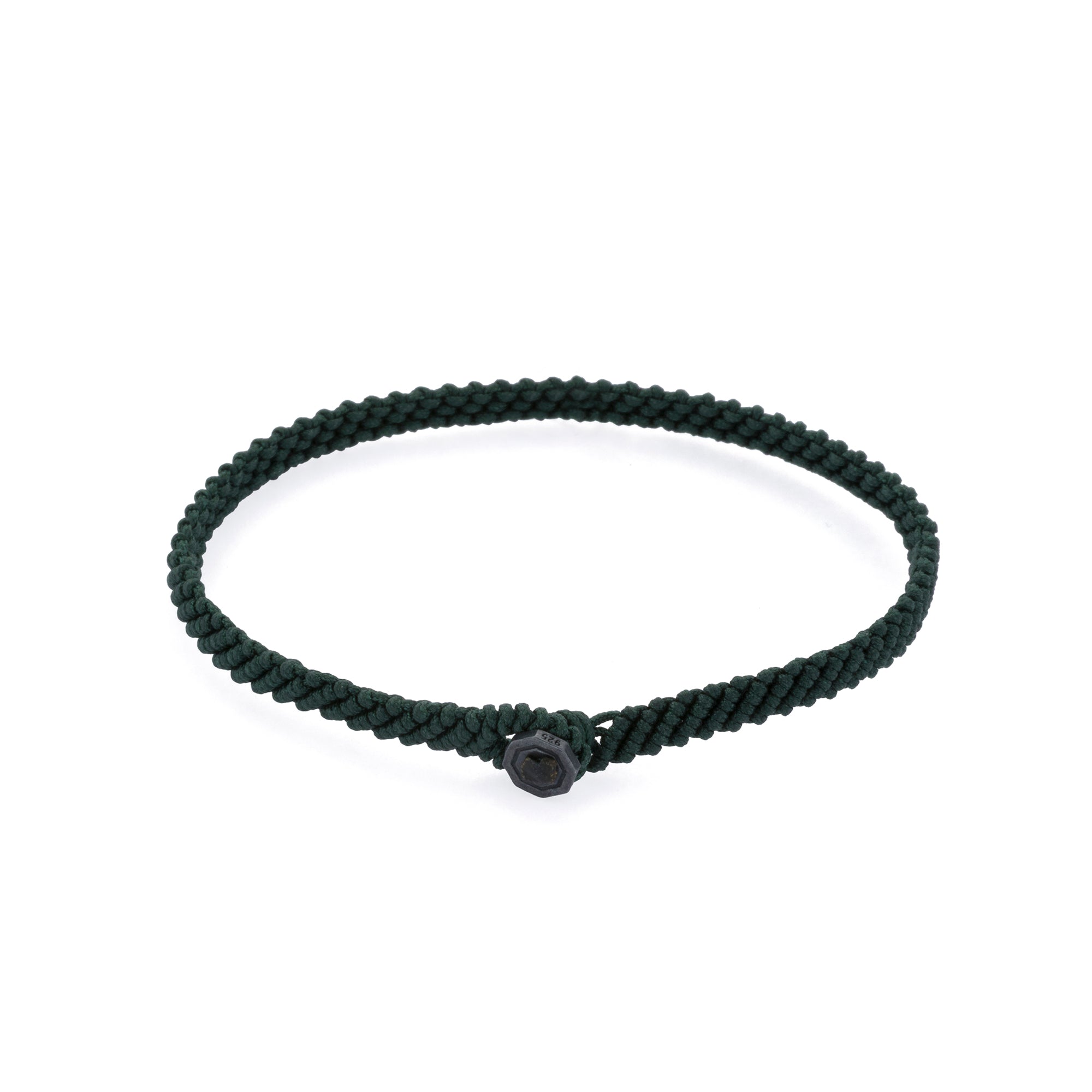 Green Macrame Bracelet in Oxide