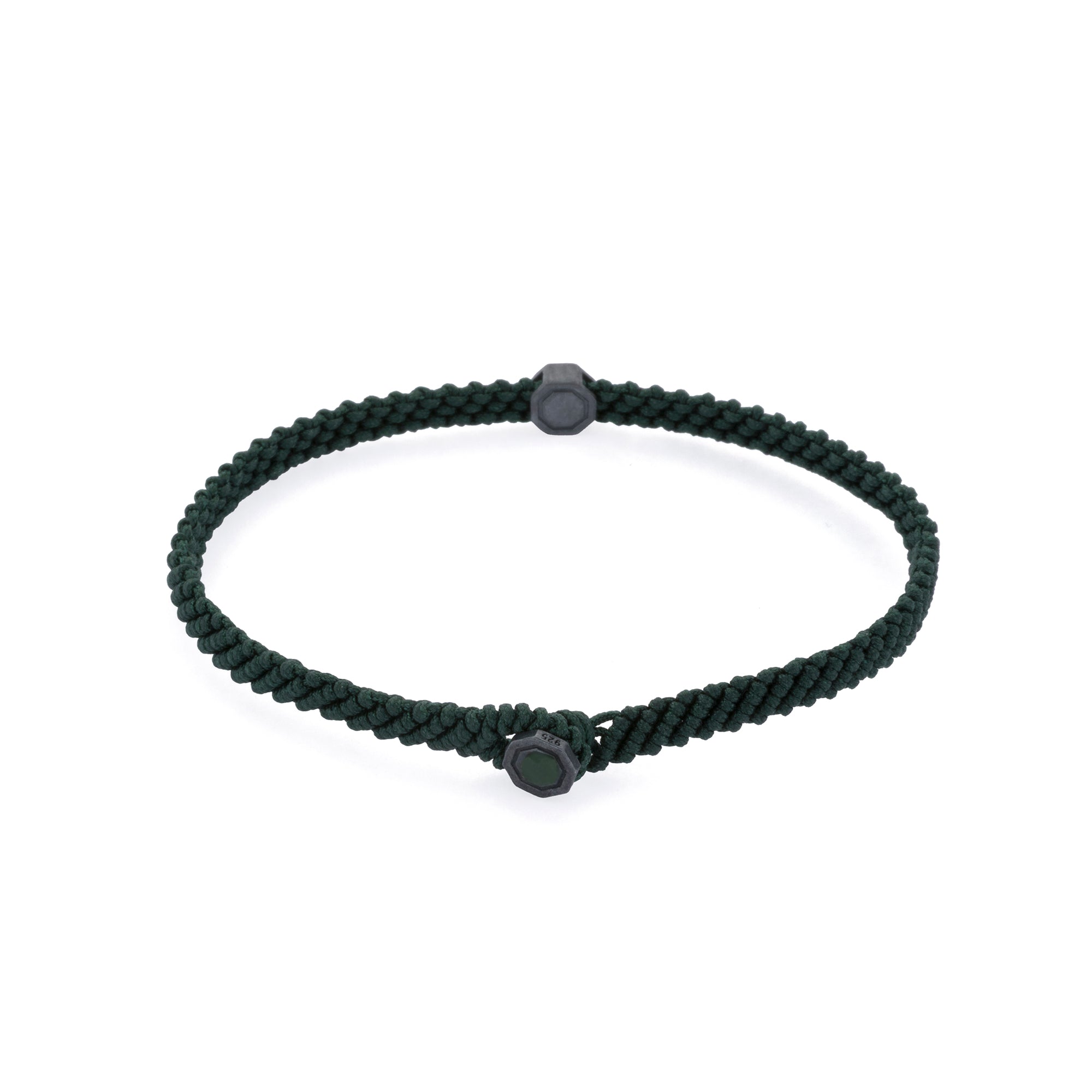 Green Macrame Bracelet in Oxide
