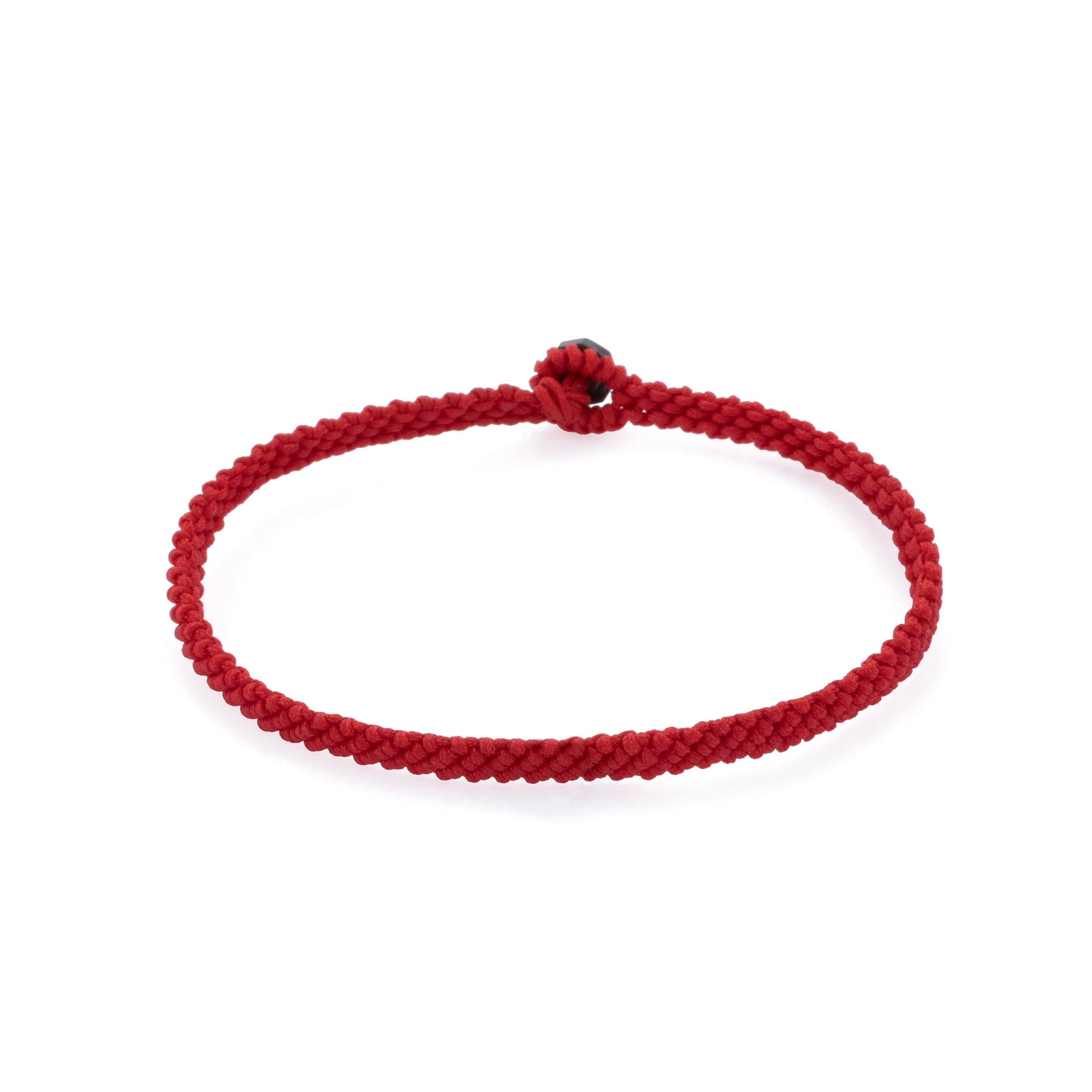 Red Macrame Bracelet in Oxide
