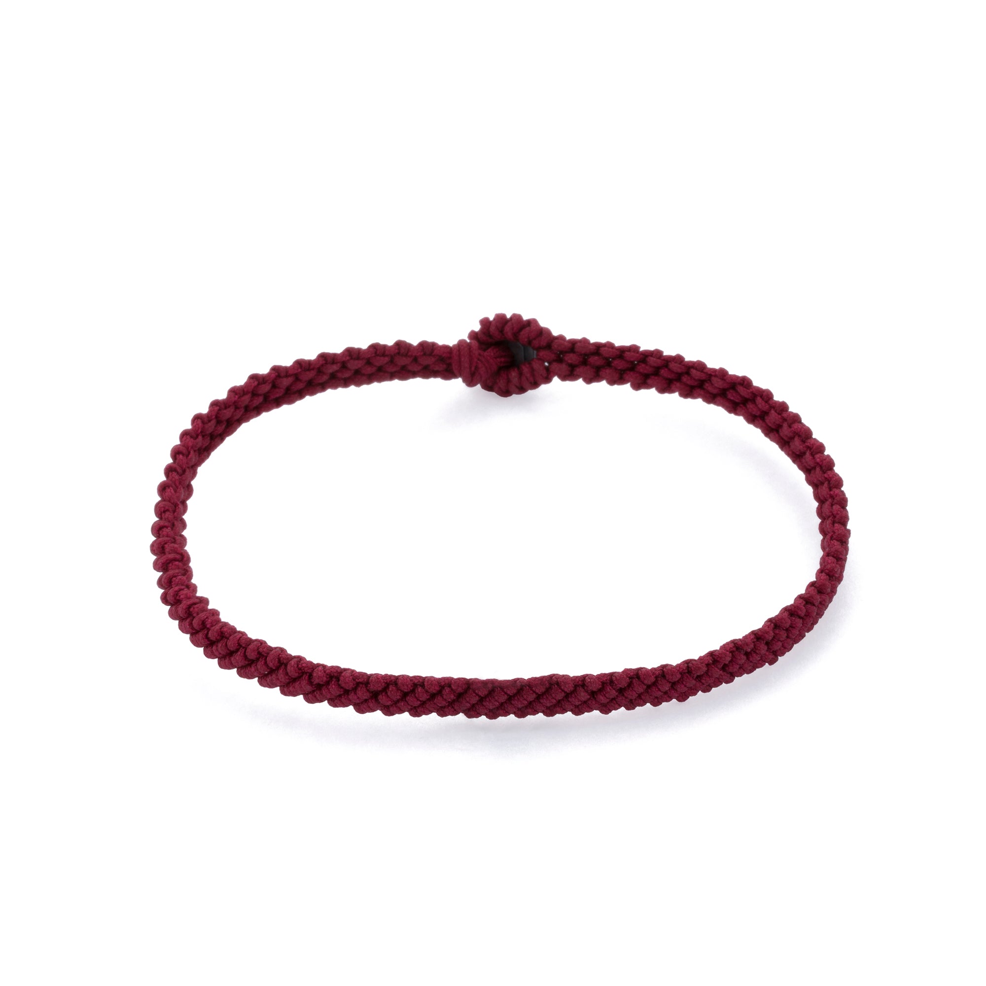 Claret Red Macrame Bracelet in Oxide