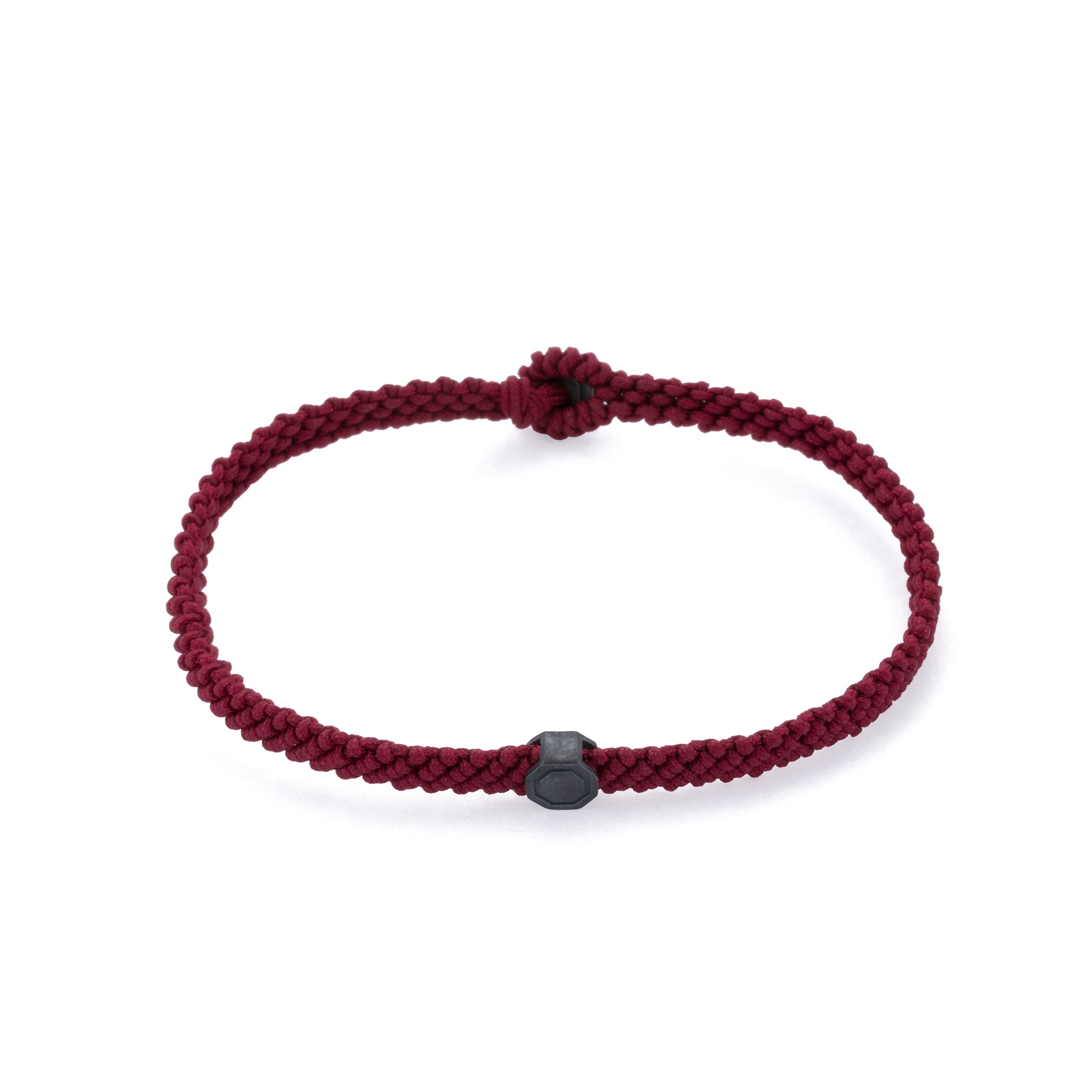 Claret Red Macrame Bracelet in Oxide