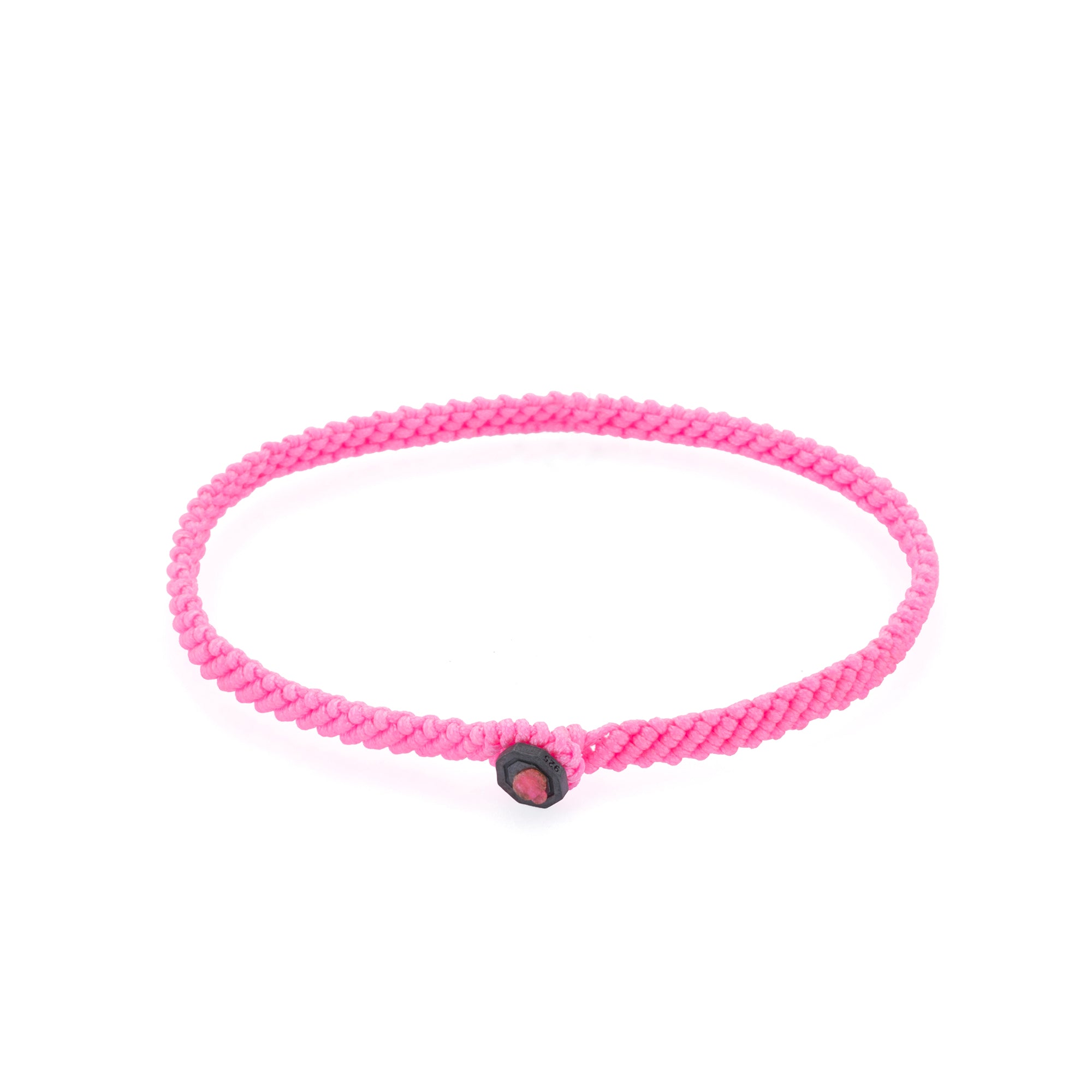 Pink Macrame Bracelet in Oxide