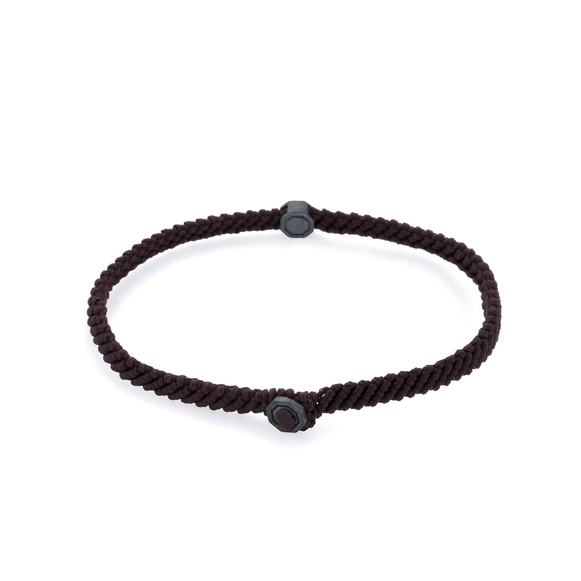 Brown Macrame Bracelet in Oxide