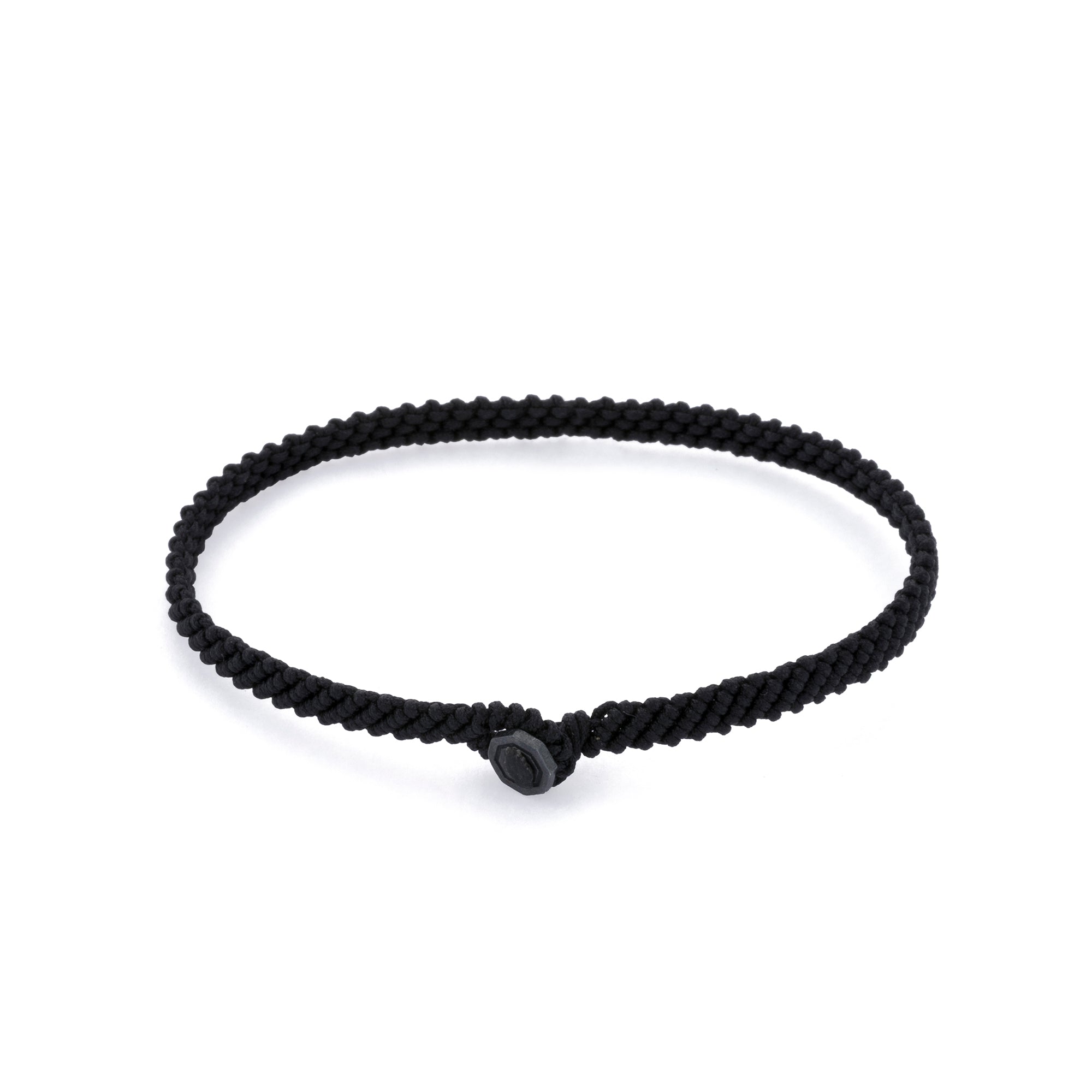 Black Macrame Bracelet in Oxide