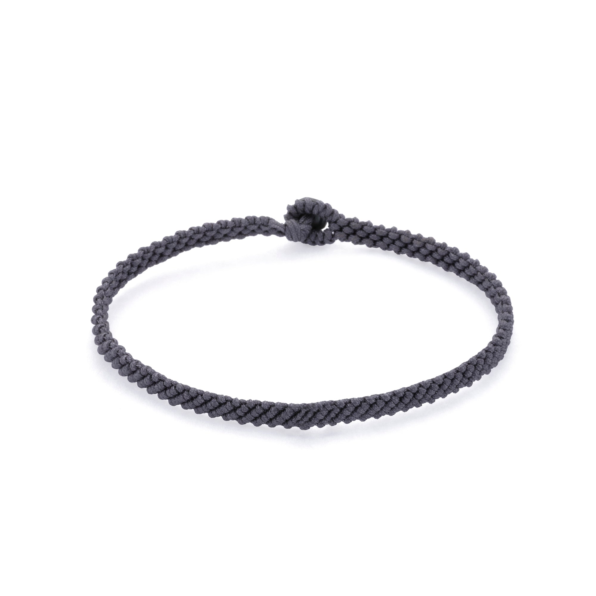 Grey Macrame Bracelet in Oxide