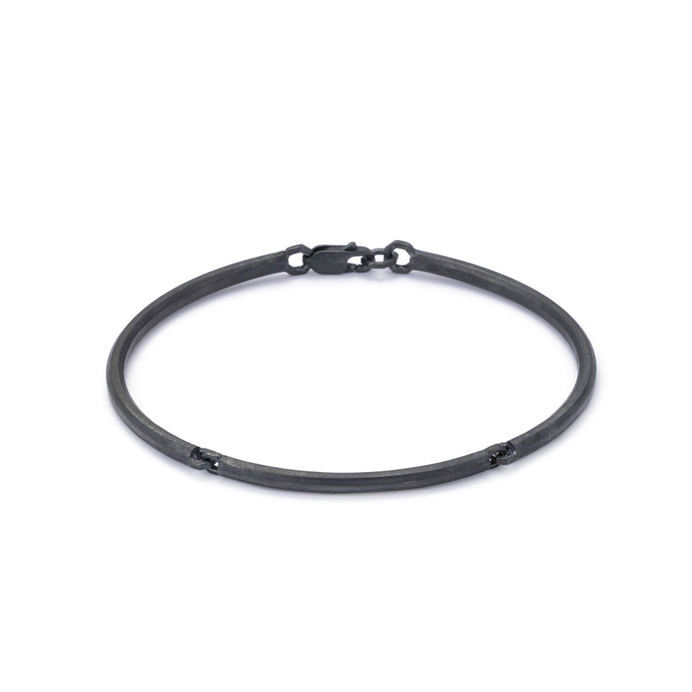 Octagonal Bangle in Oxide