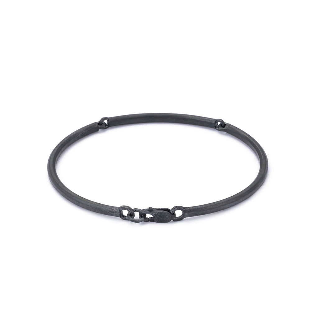 Octagonal Bangle in Oxide