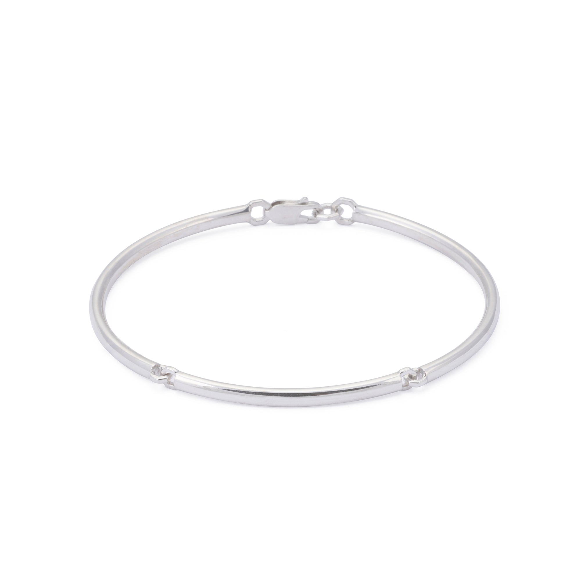 Octagonal Bangle in Silver