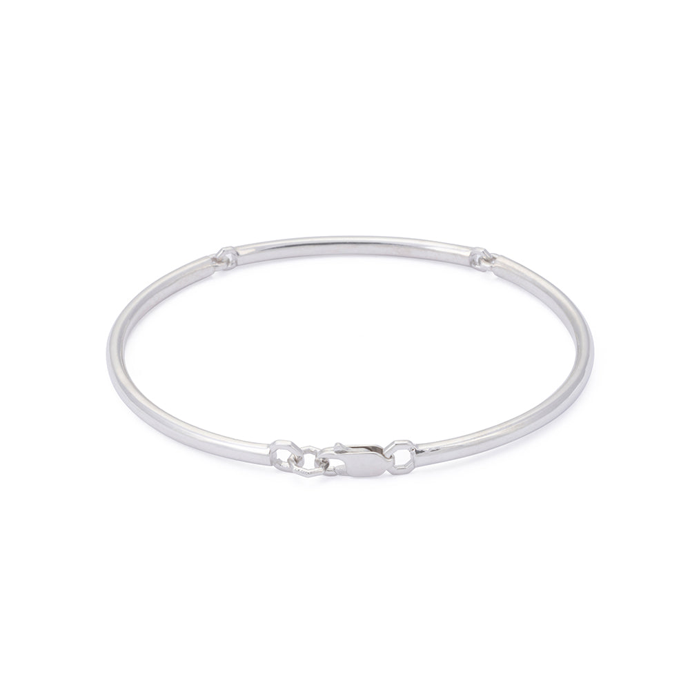 Octagonal Bangle in Silver