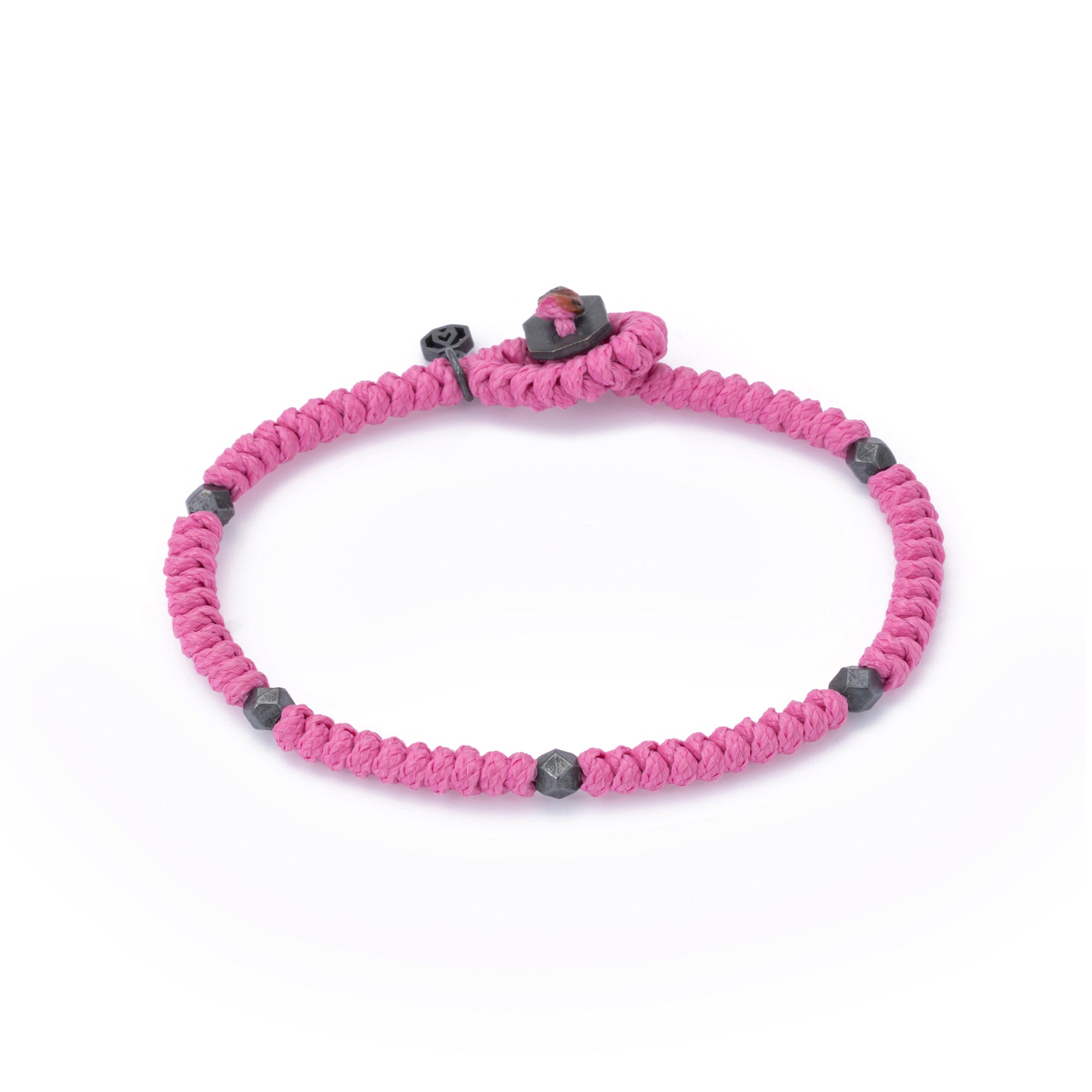 Pink Snake Knot Bracelet in Oxide