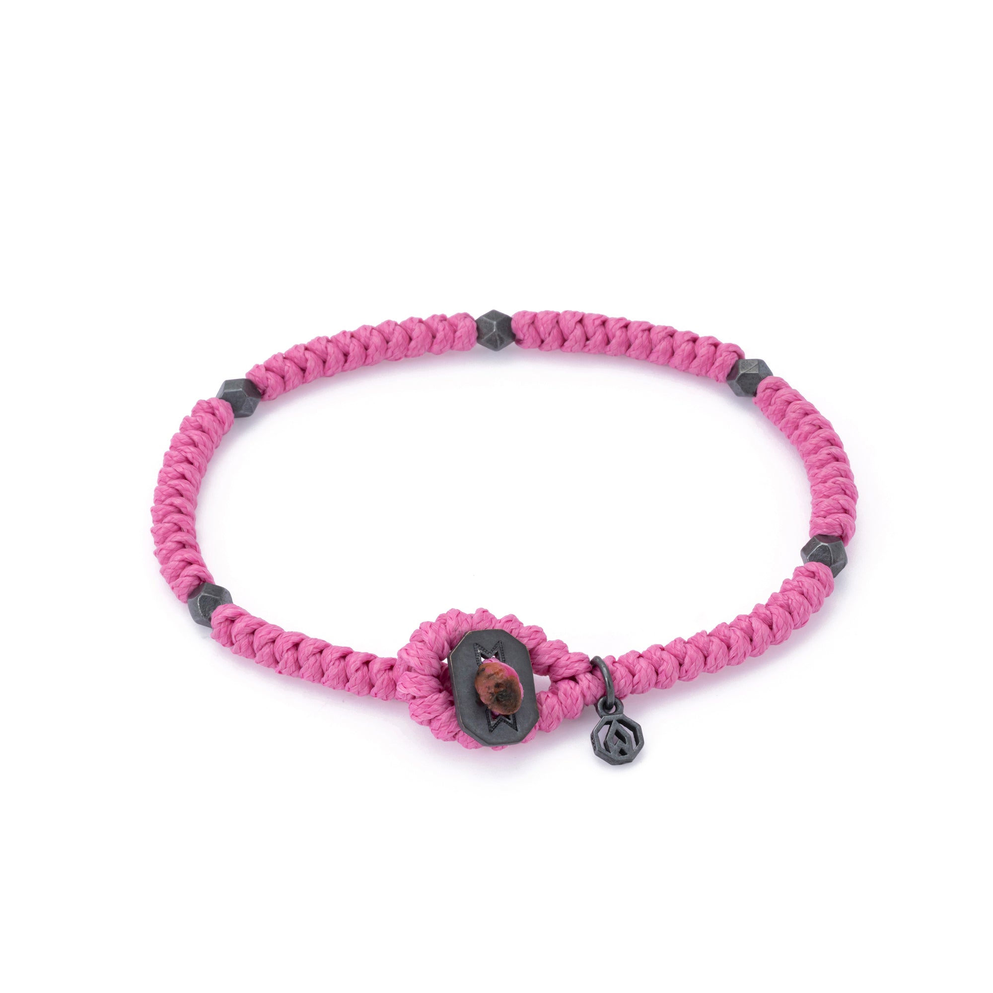 Pink Snake Knot Bracelet in Oxide