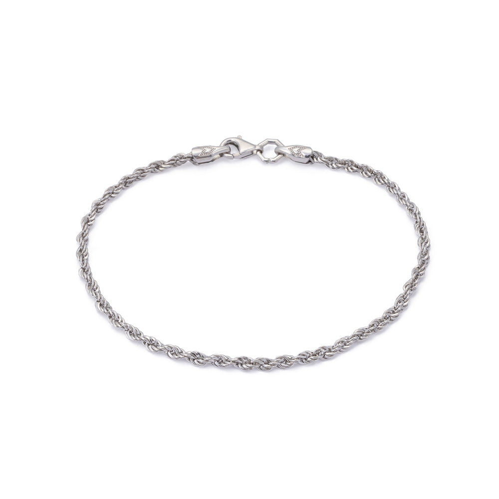Rope Chain Bracelet in Silver