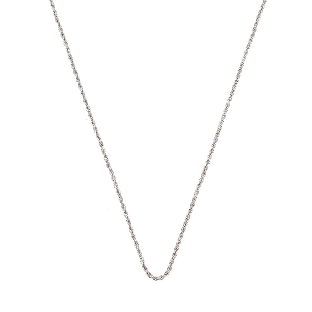 Rope Chain Necklace in Silver