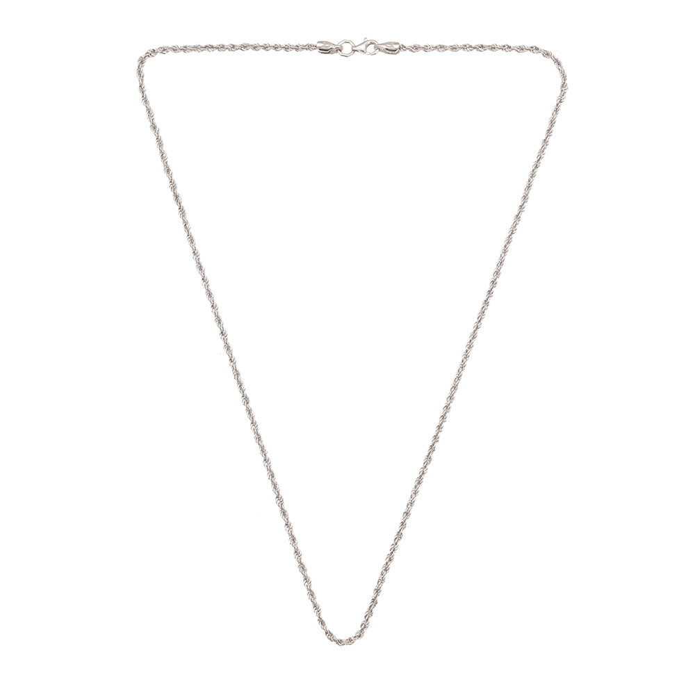 Rope Chain Necklace in Silver