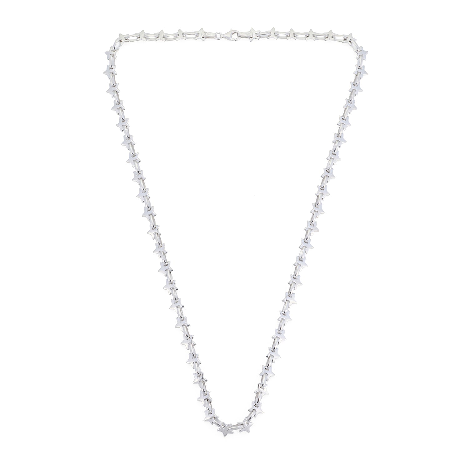 Star Chain Necklace in Silver