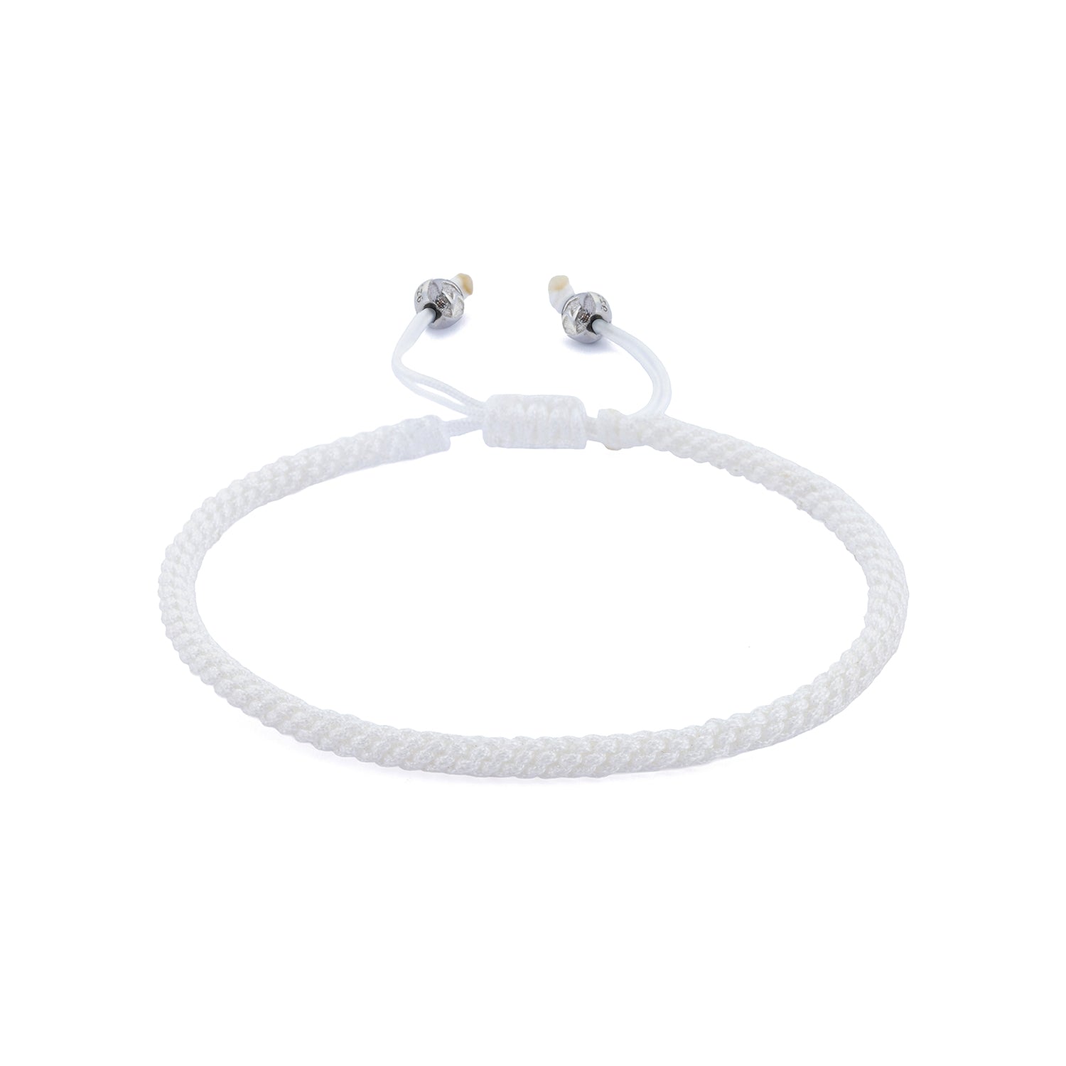 White Knot Bracelet in Silver