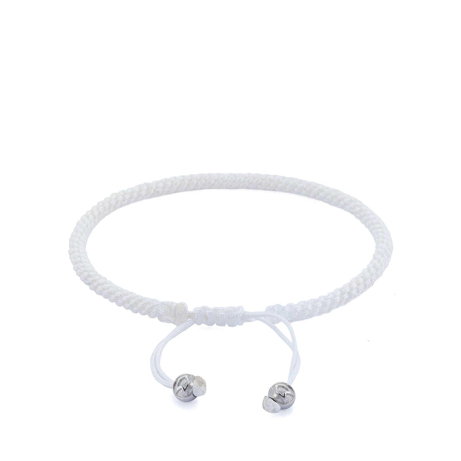 White Knot Bracelet in Silver