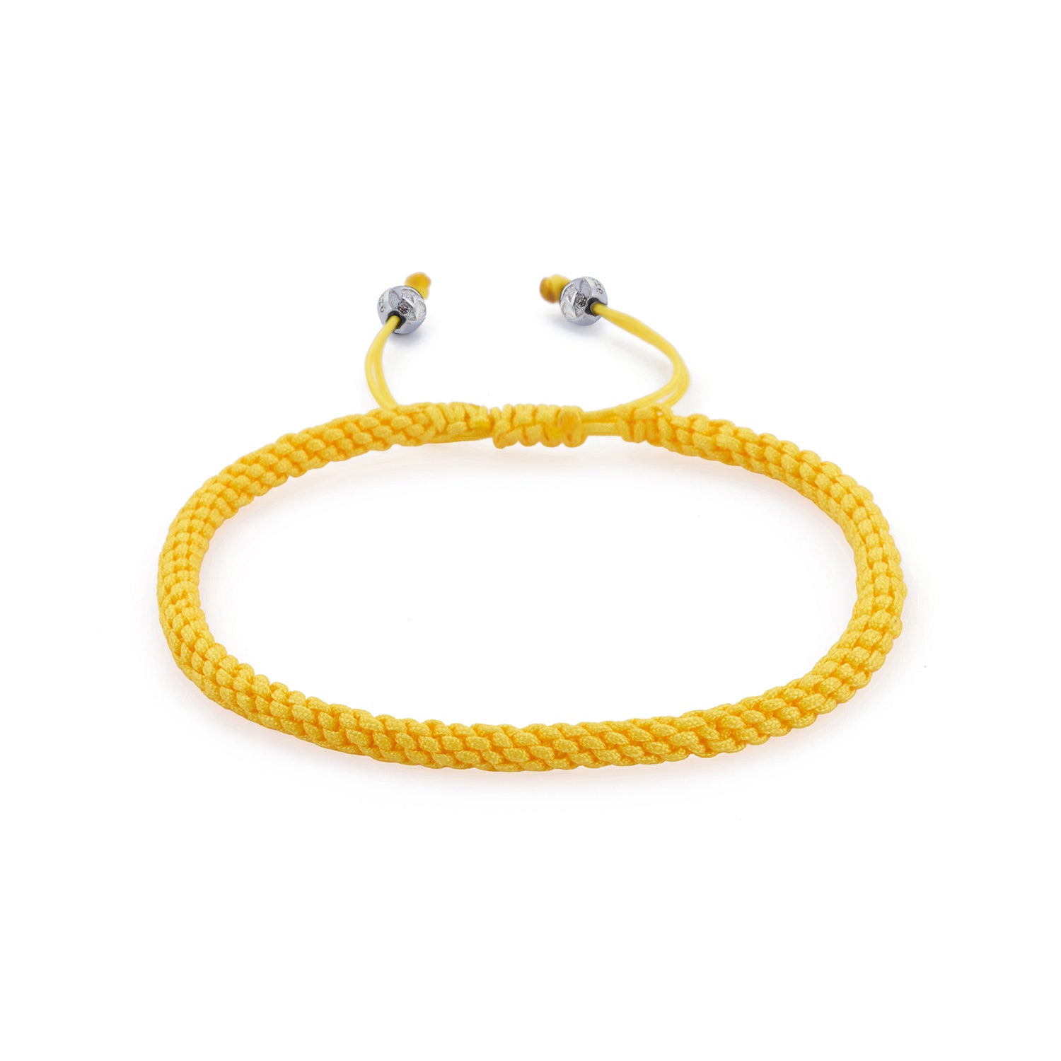 Yellow Knot Bracelet in Silver