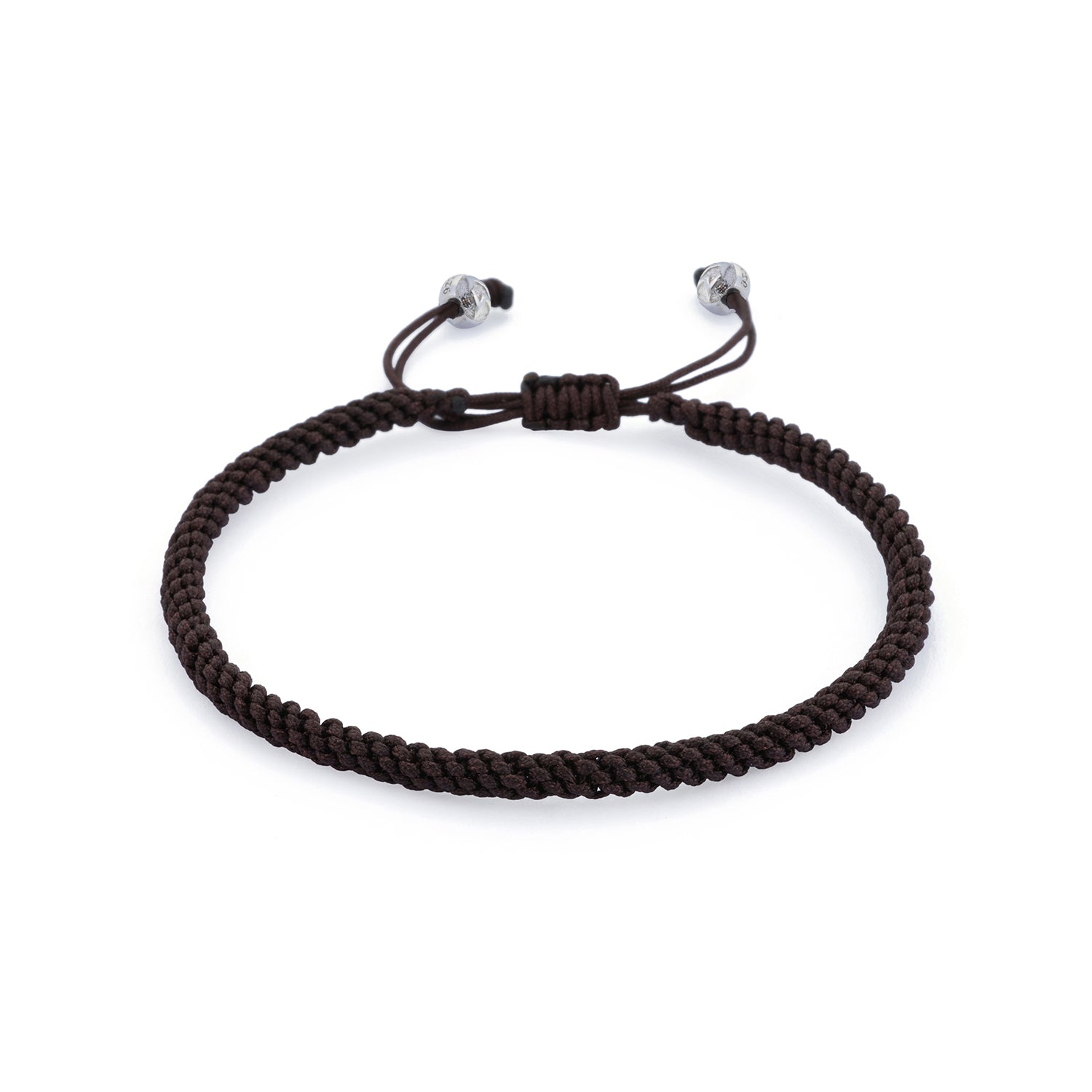 Brown Knot Bracelet in Silver