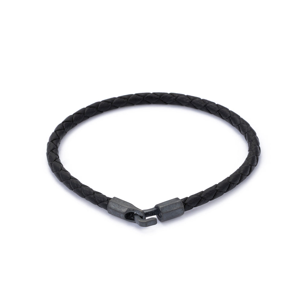 Slim Leather Bracelet in Oxide