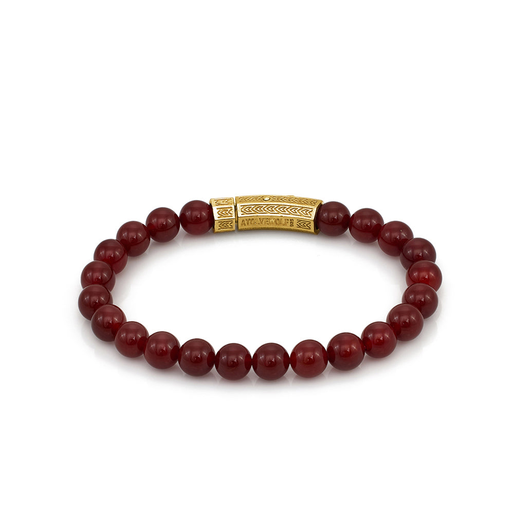 Thick Agate Bracelet in Gold