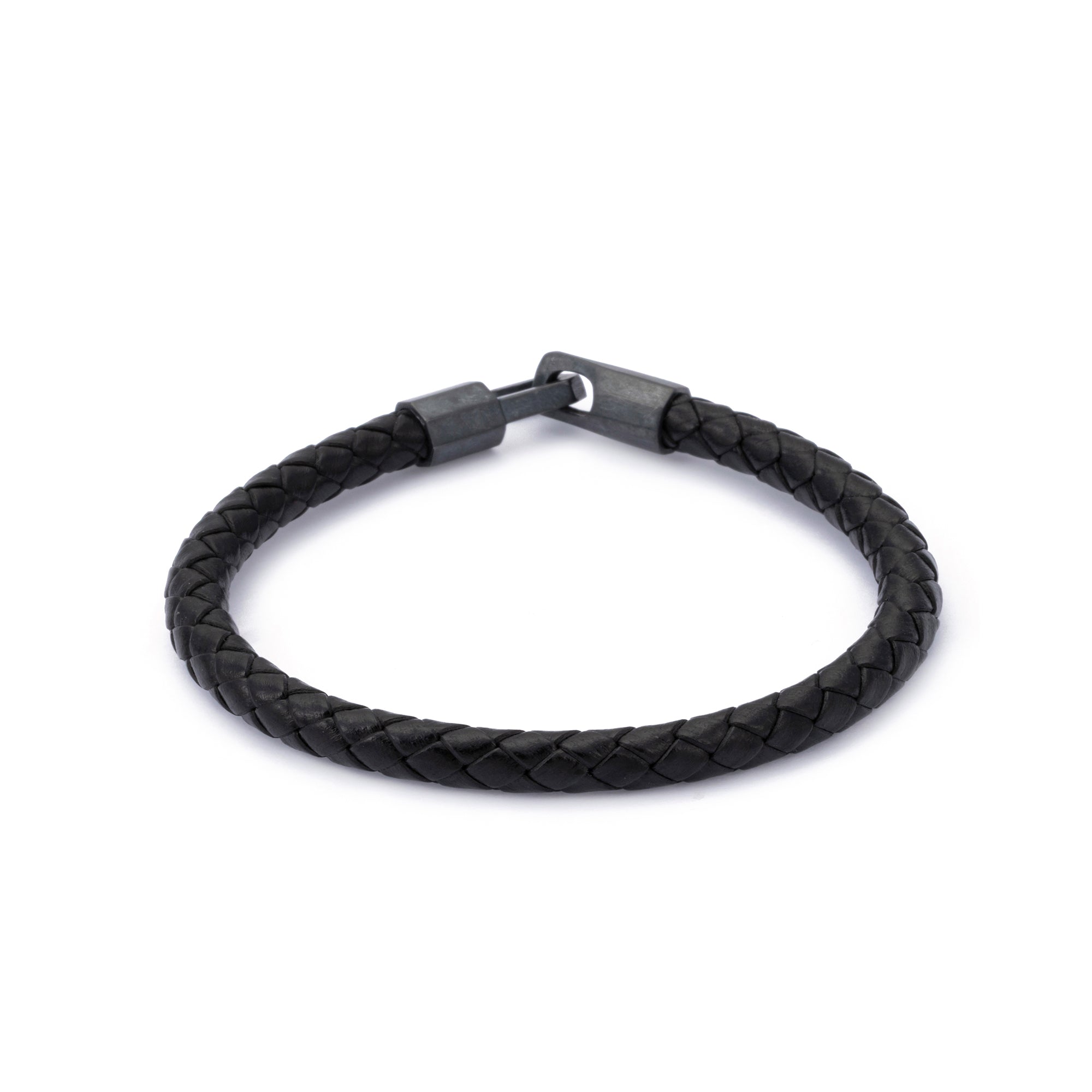 Thick Leather Bracelet in Oxide