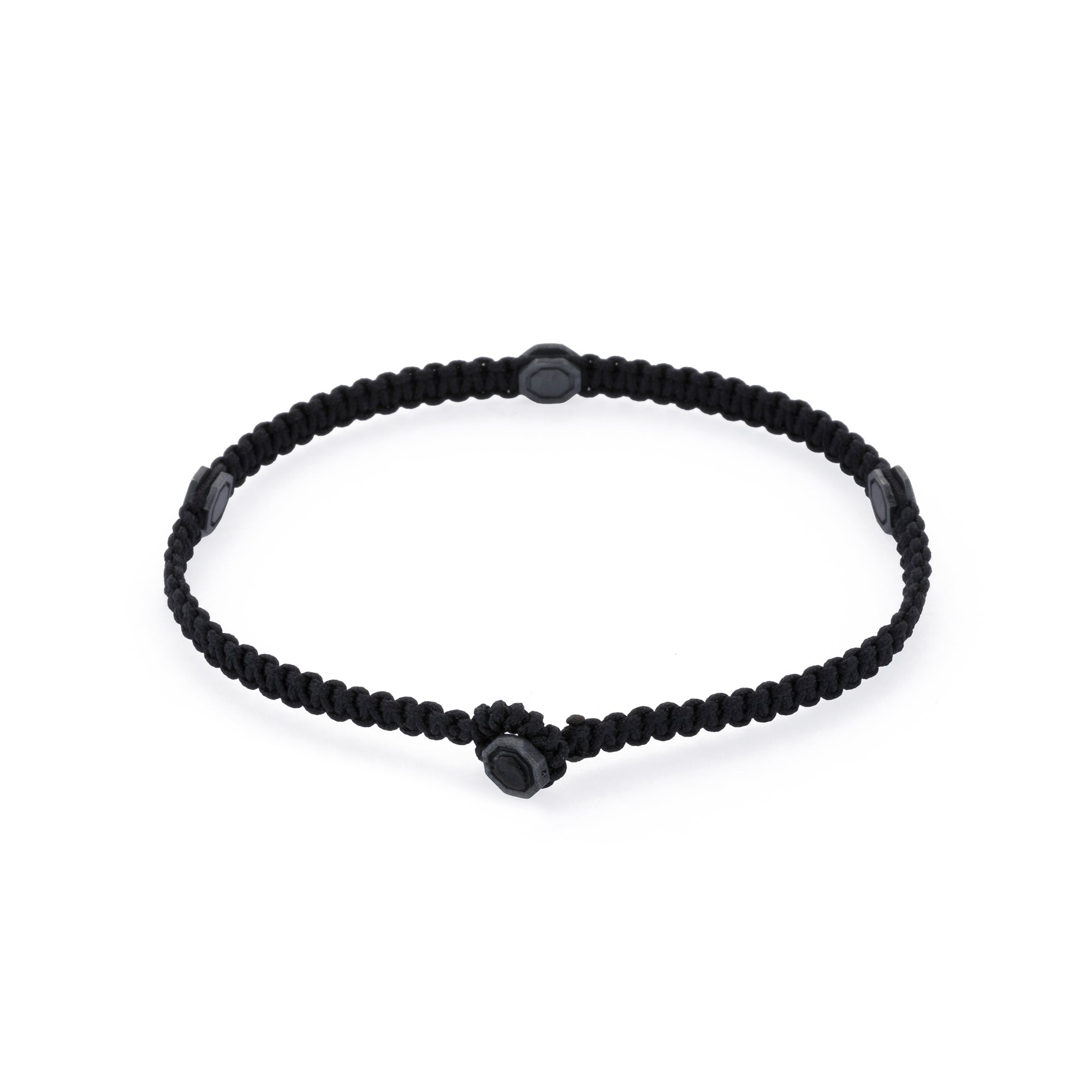 Three Octagon Macrame Bracelet in Oxide