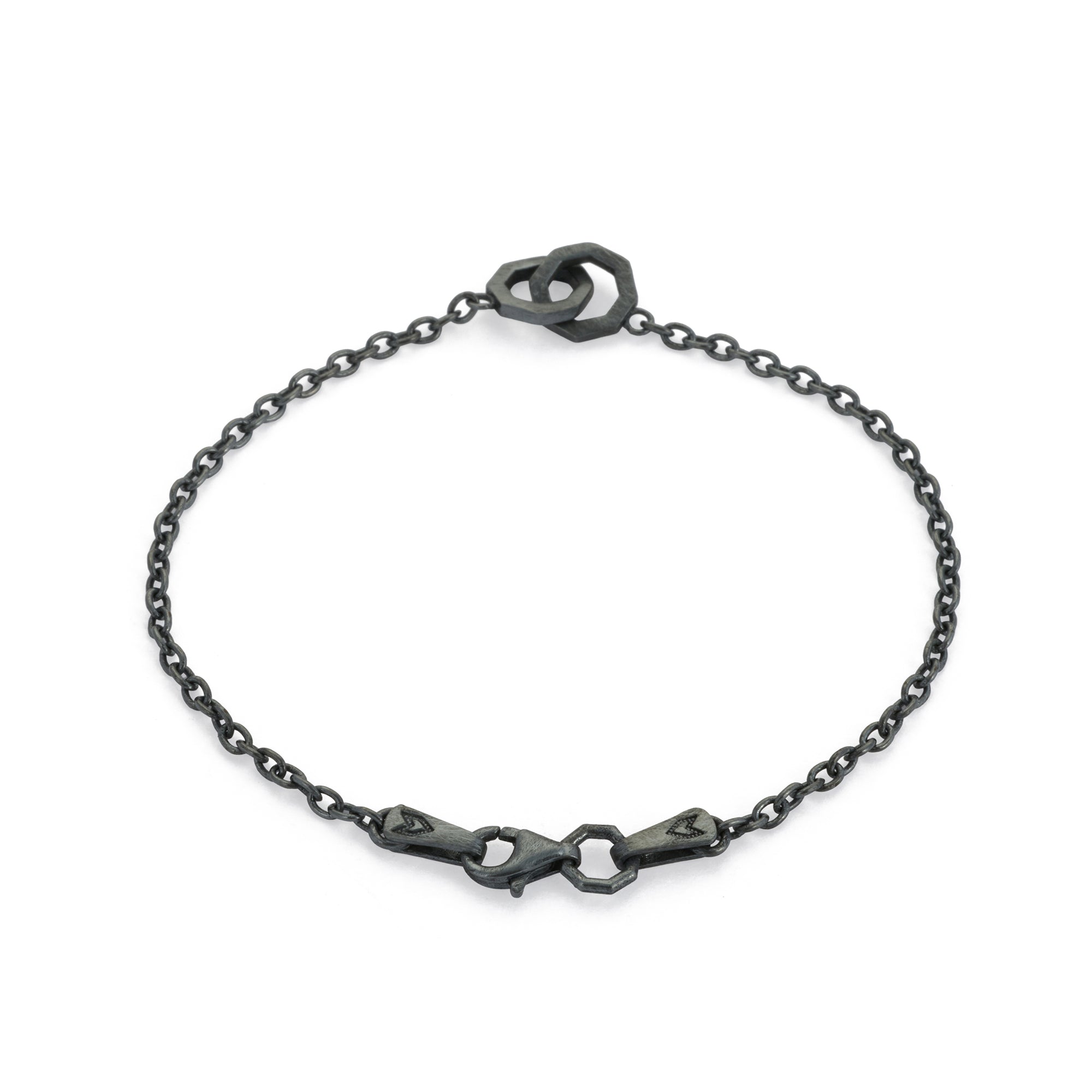 Couple Octagon Bracelet in Oxide