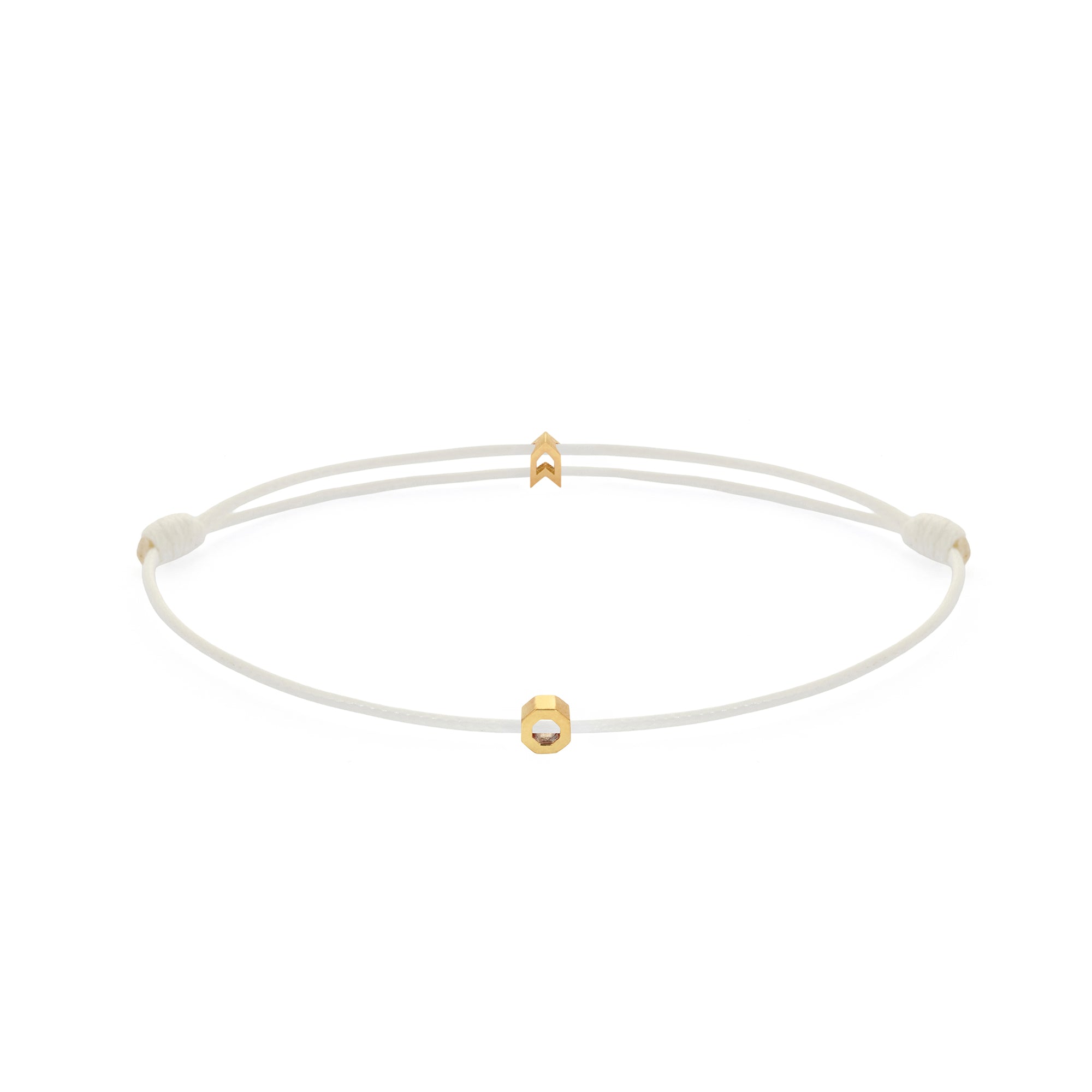 White Chance Bracelet in Gold