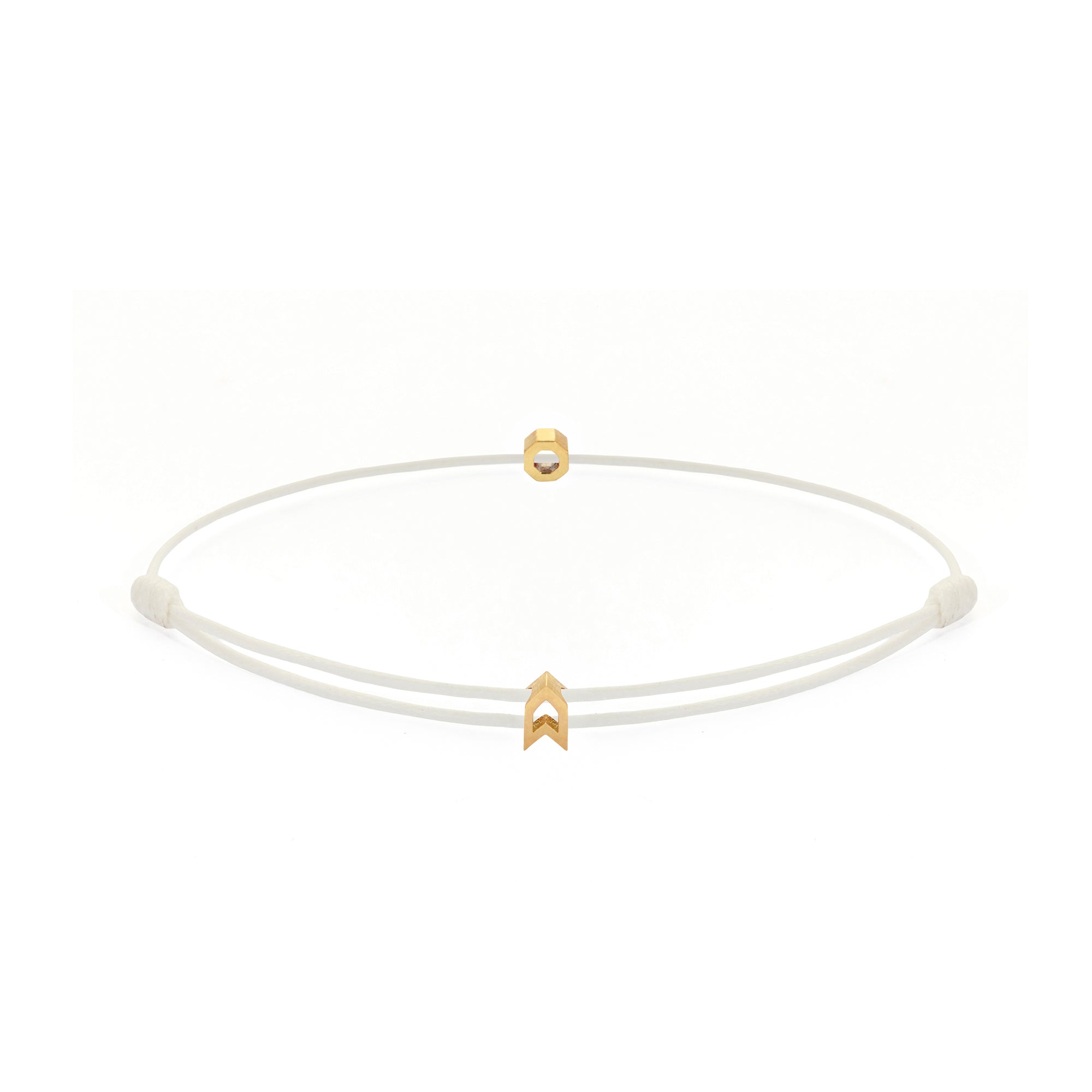 White Chance Bracelet in Gold