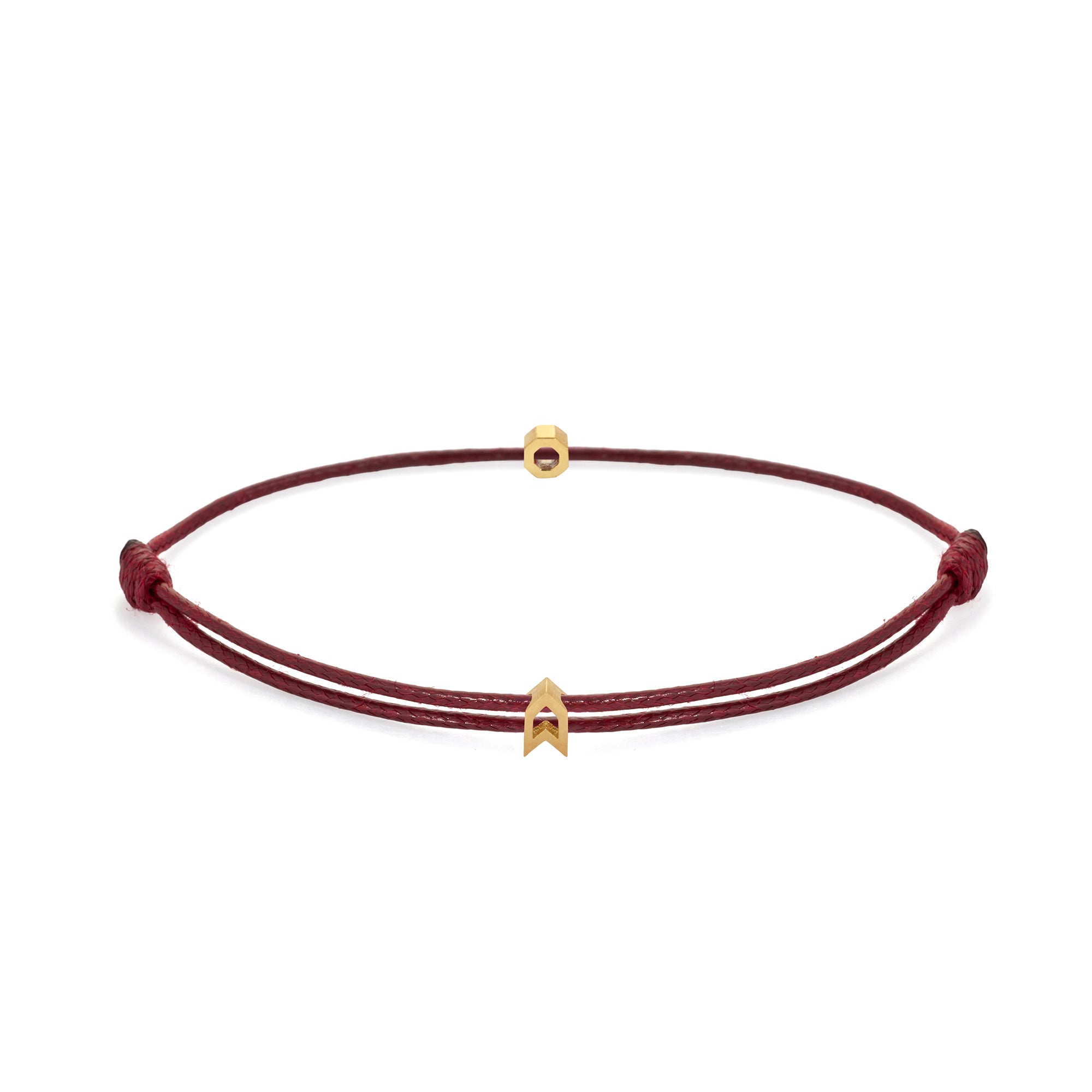 Claret Red Chance Bracelet in Gold