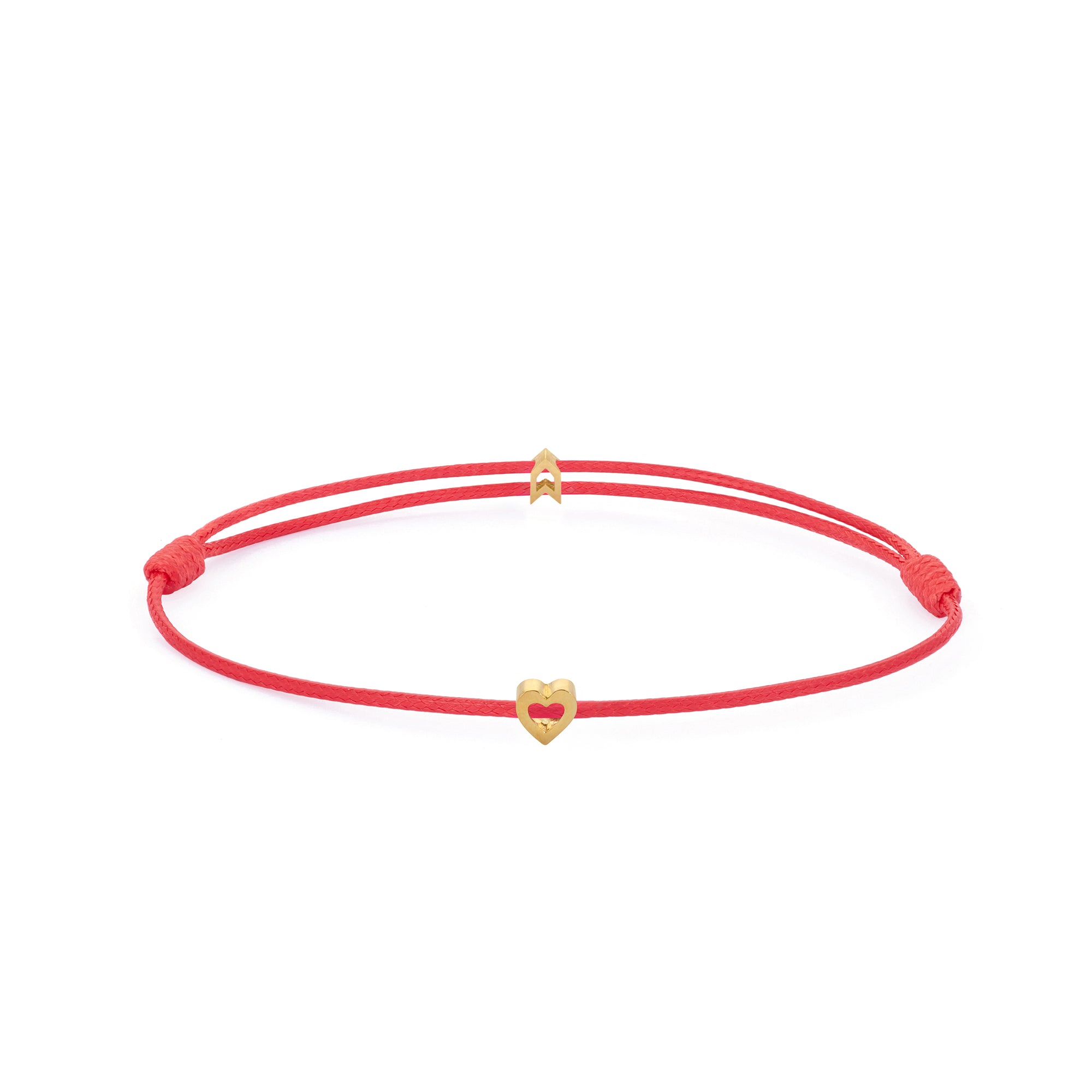 Red Heart Chance Bracelet in Gold
