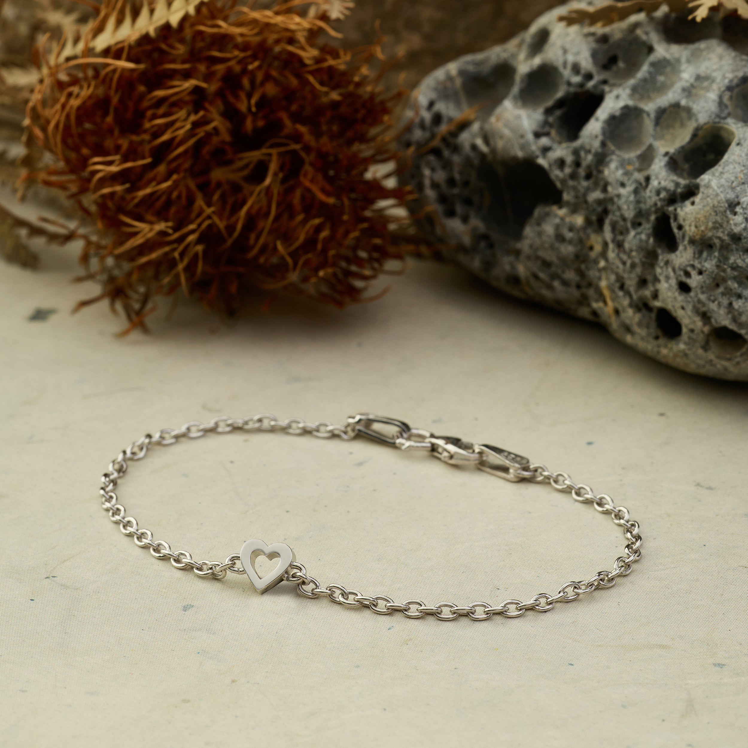 Heart Bracelet in Silver