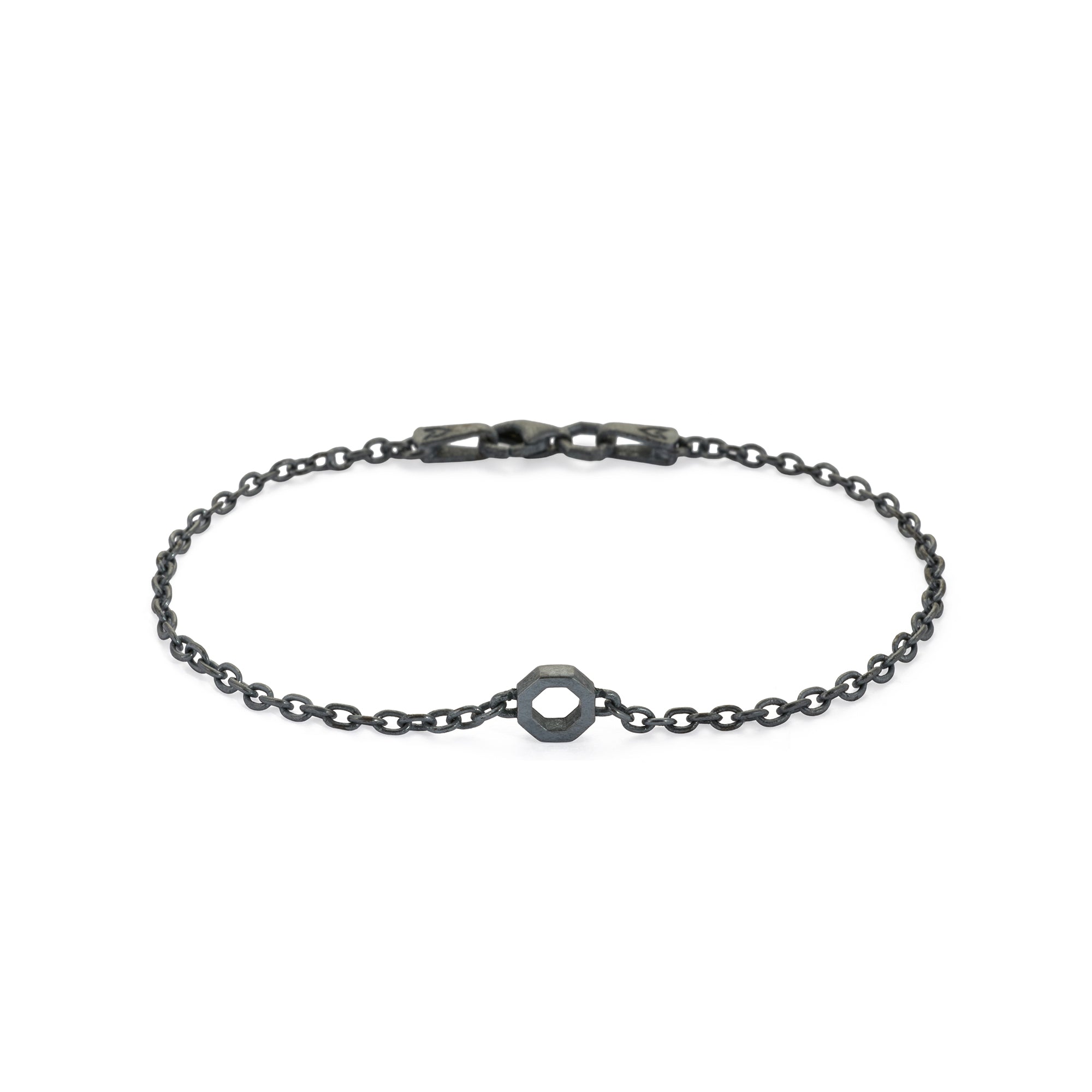 Octagon Bracelet in Oxide