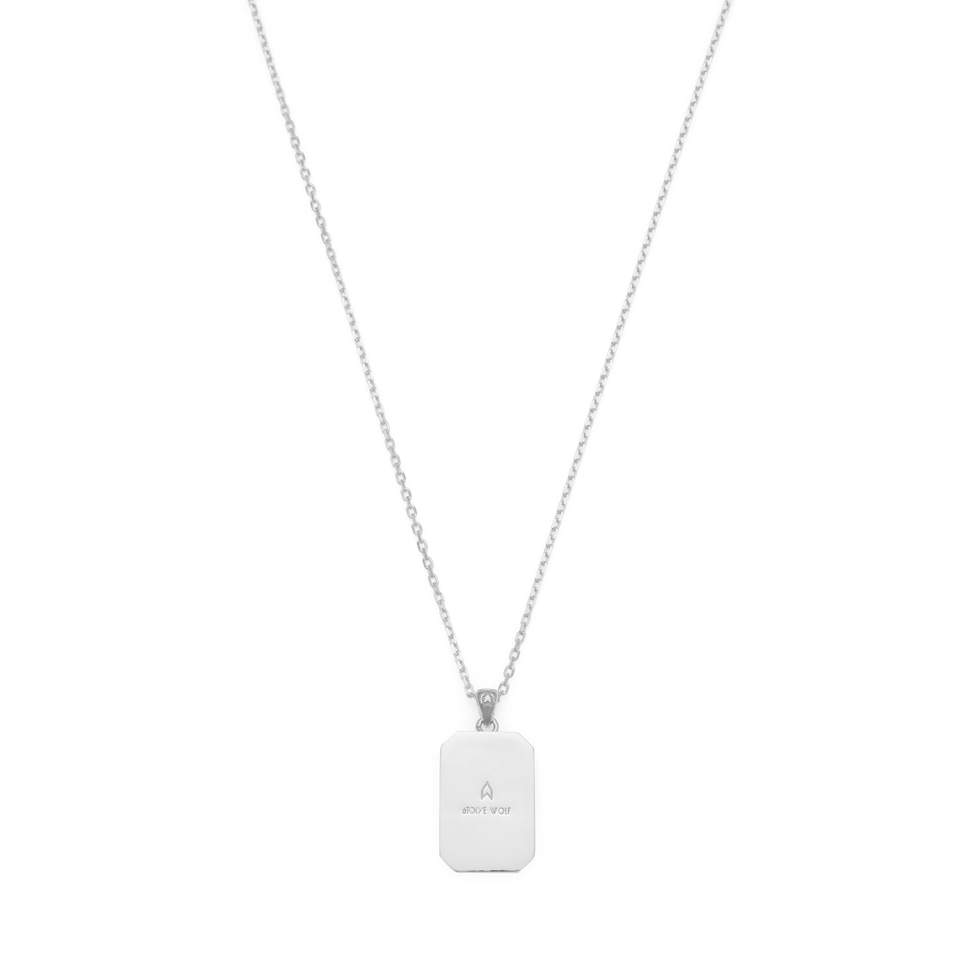 Octa Black Pave Necklace in Silver